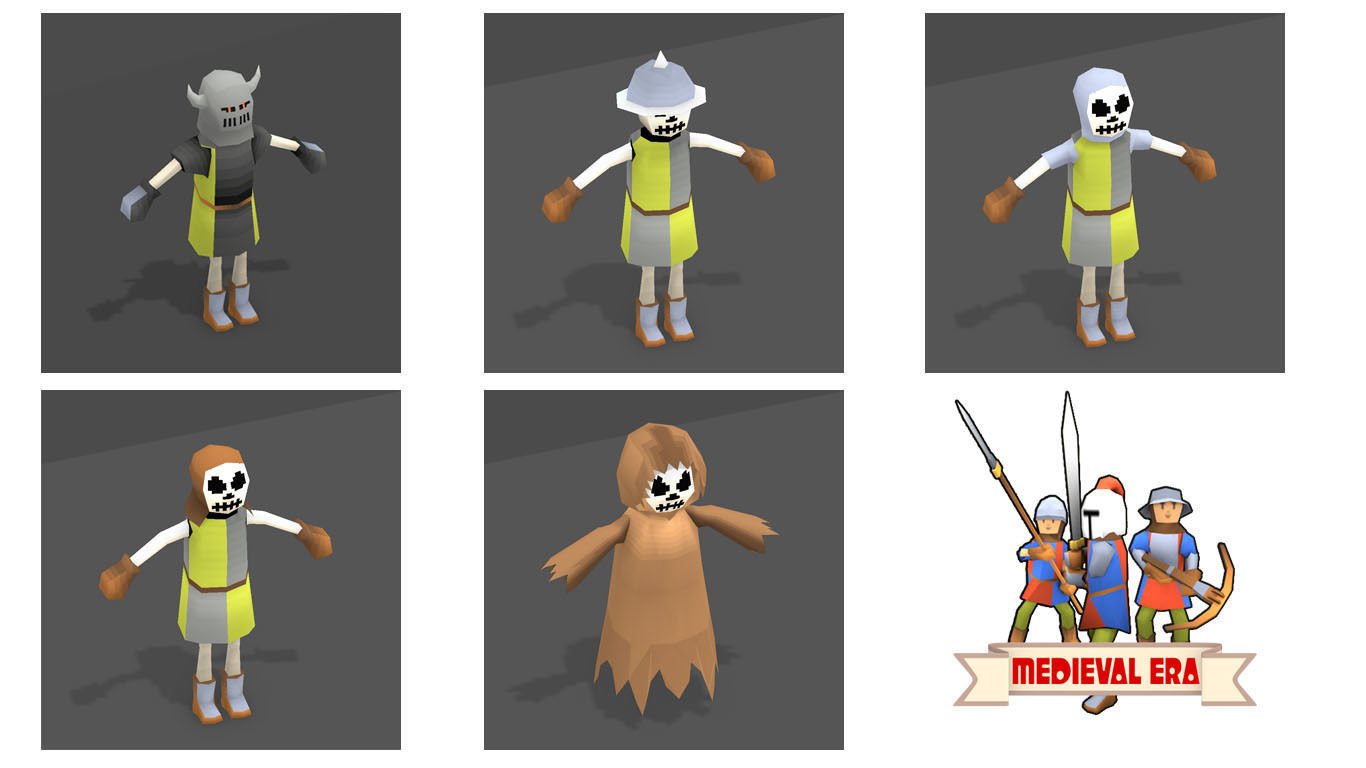 Fantasy Medieval Character Low-poly 3D model_2