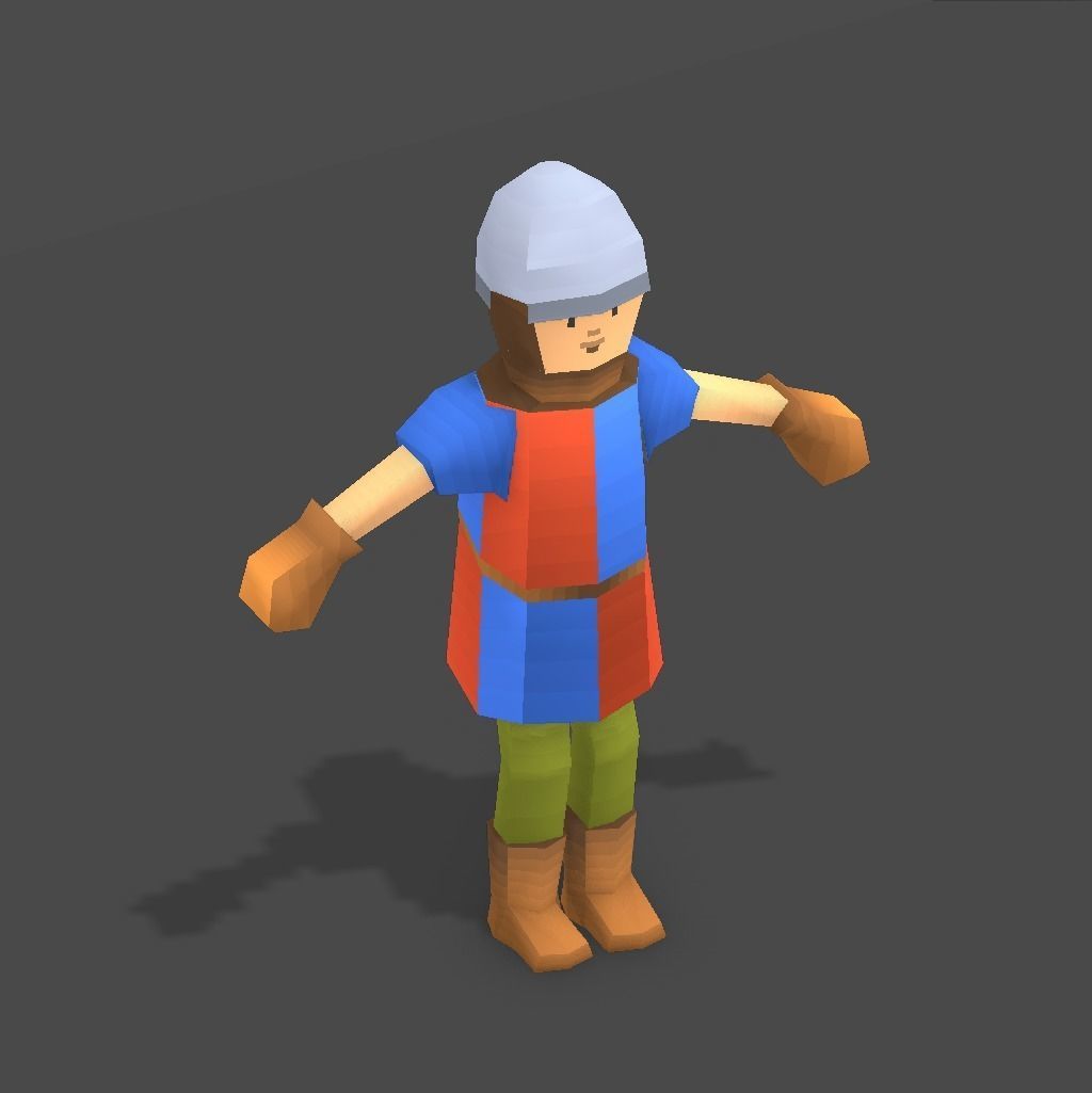 Fantasy Medieval Character Low-poly 3D model_13