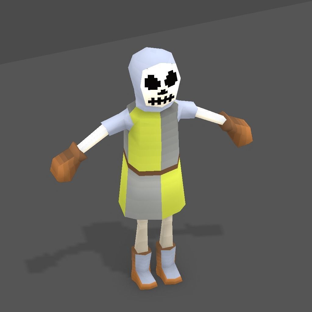 Fantasy Medieval Character Low-poly 3D model_11