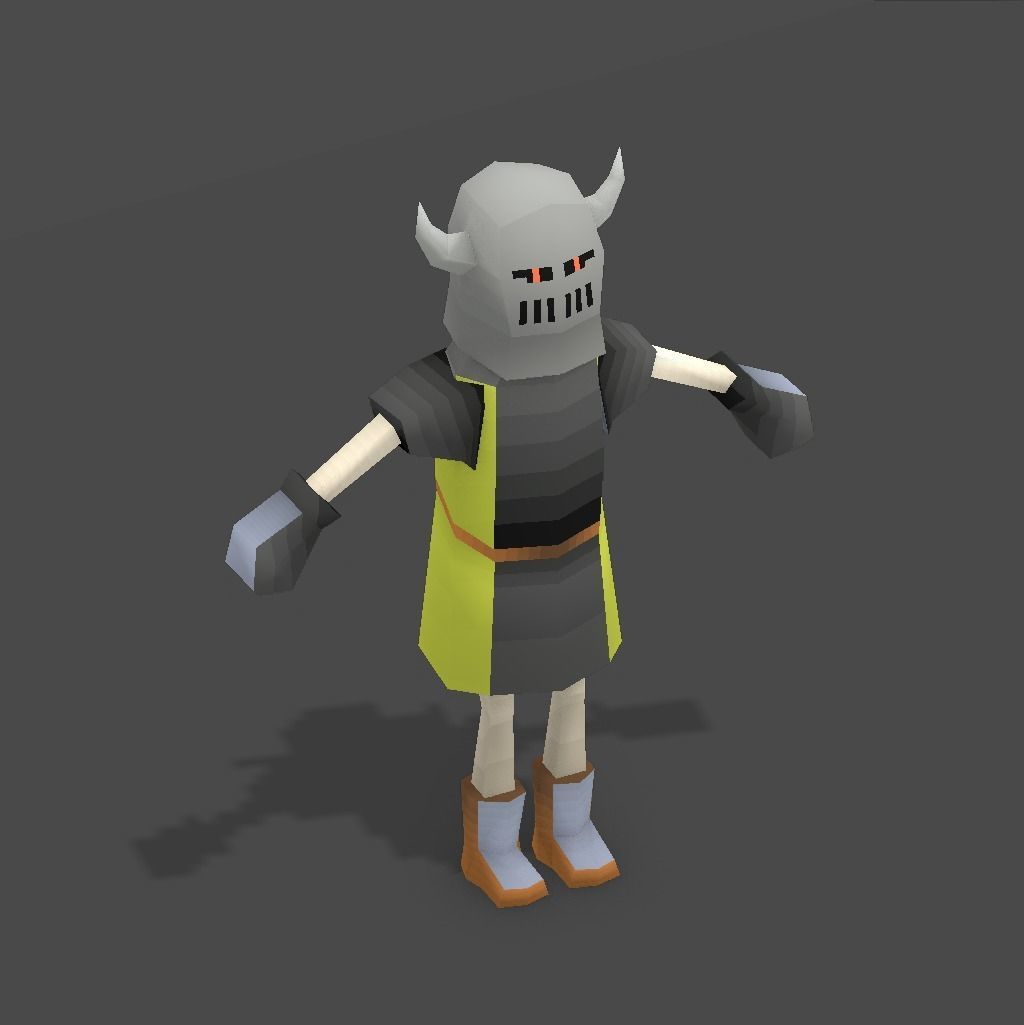 Fantasy Medieval Character Low-poly 3D model_7