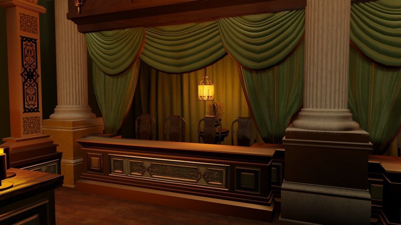  Virtual Classic Theater Stage  3D model_1