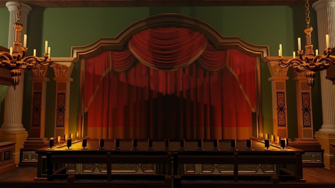  Virtual Classic Theater Stage  3D model_2