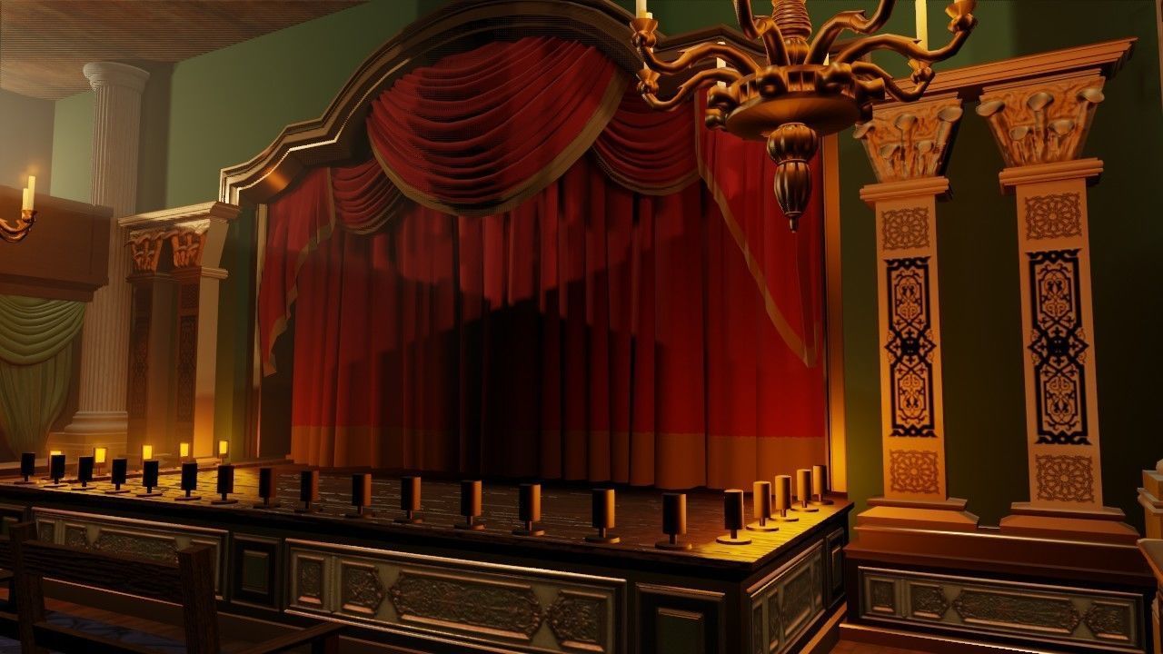  Virtual Classic Theater Stage  3D model_3
