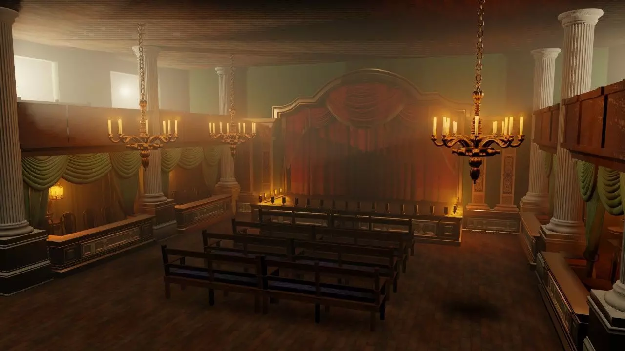  Virtual Classic Theater Stage  3D model_0