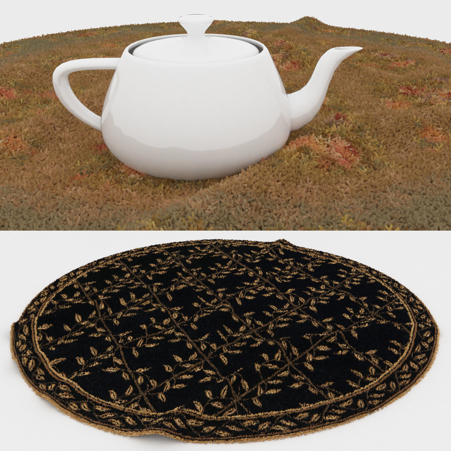 Round Rug Set 187 3D model_2