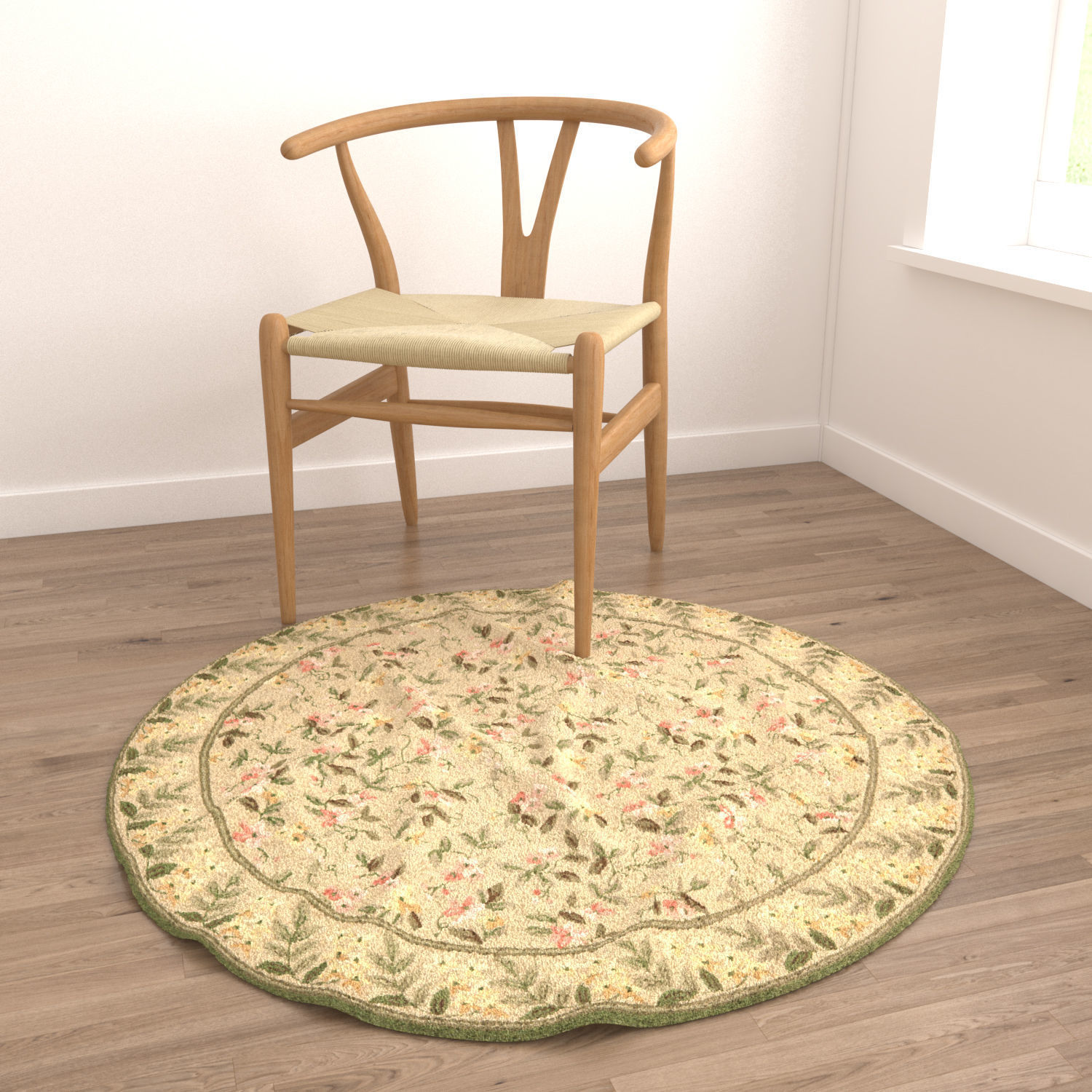 Round Rug Set 187 3D model_3