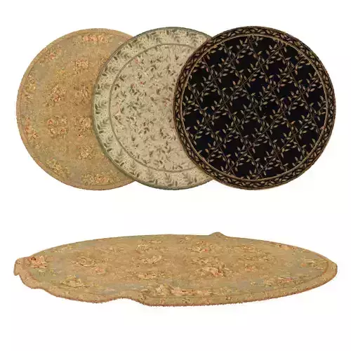 Round Rug Set 187