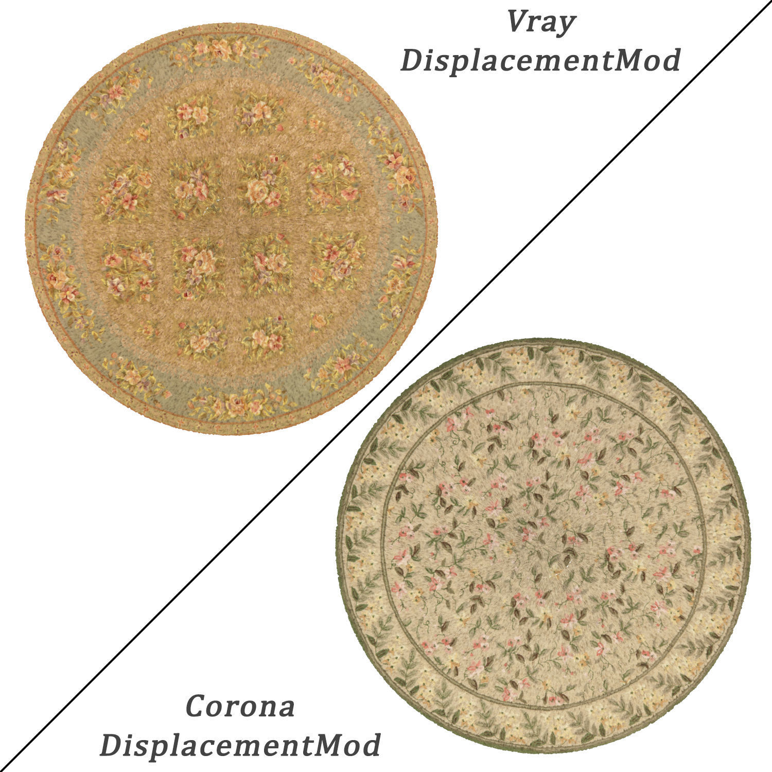 Round Rug Set 187 3D model_1