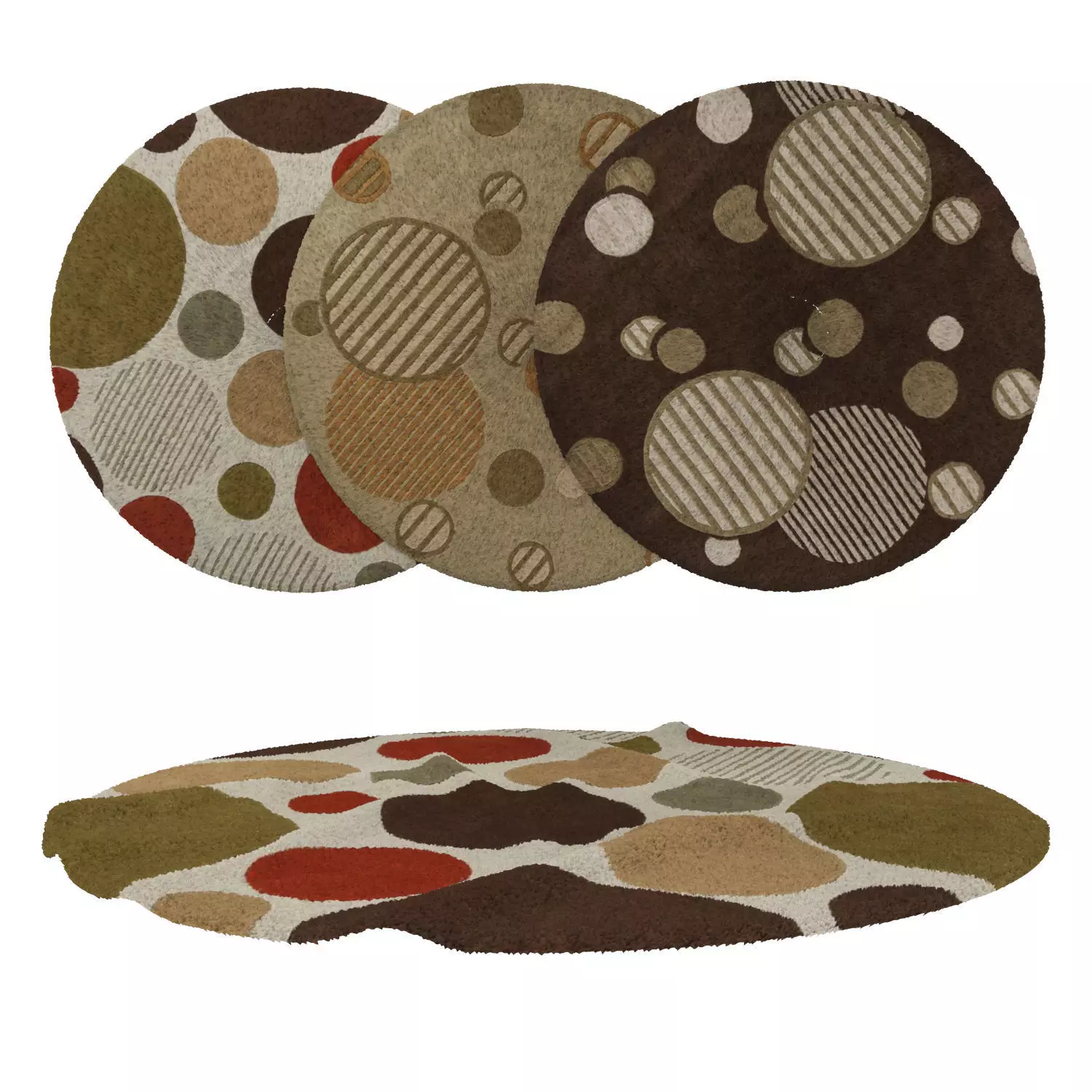 Round Rug Set 189 3D model_0