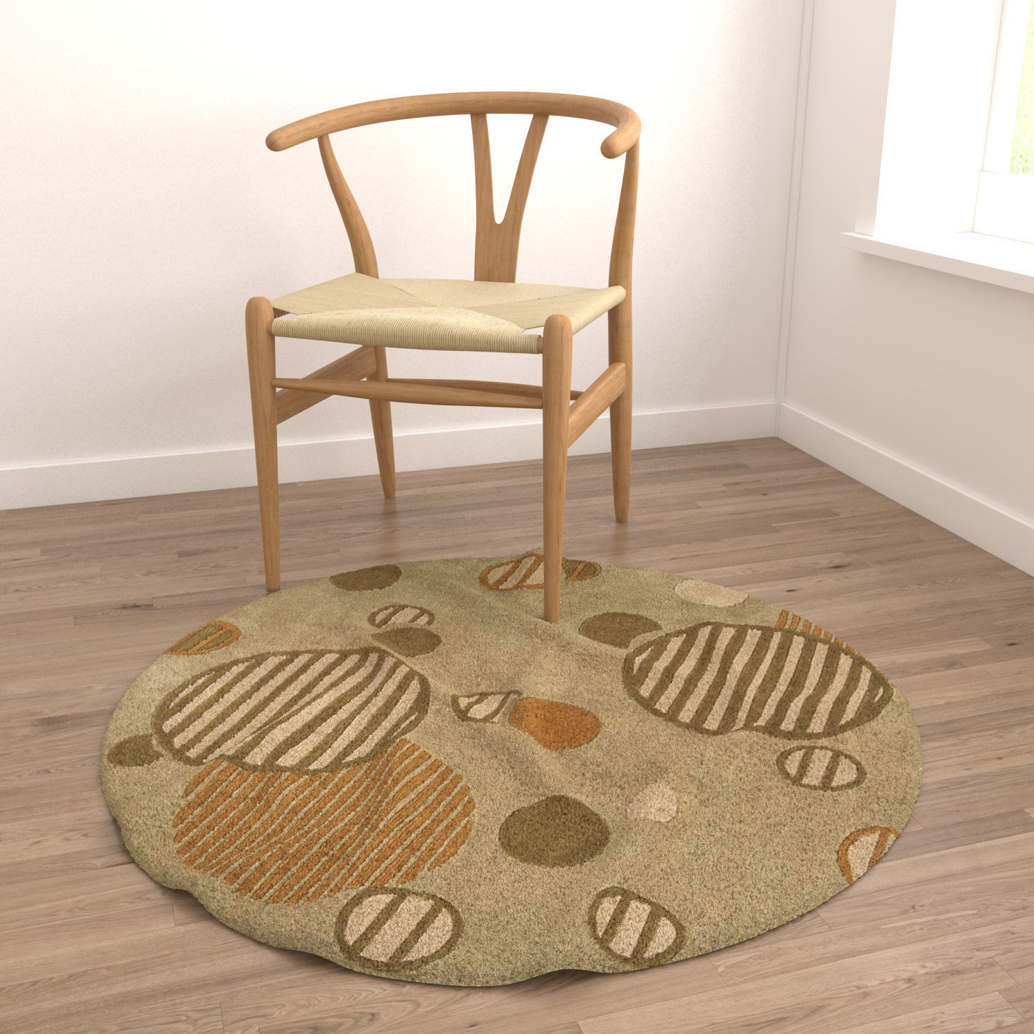 Round Rug Set 189 3D model_3