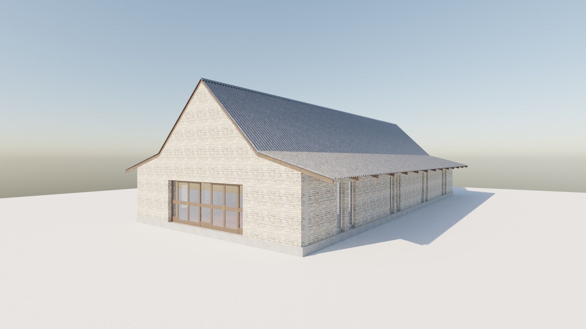 Art Gallery Low-poly 3D model_1