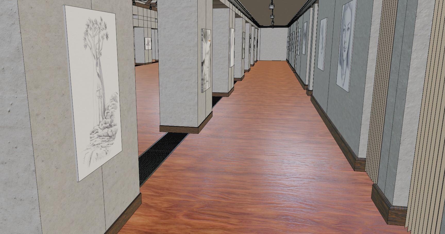 Art Gallery Low-poly 3D model_10