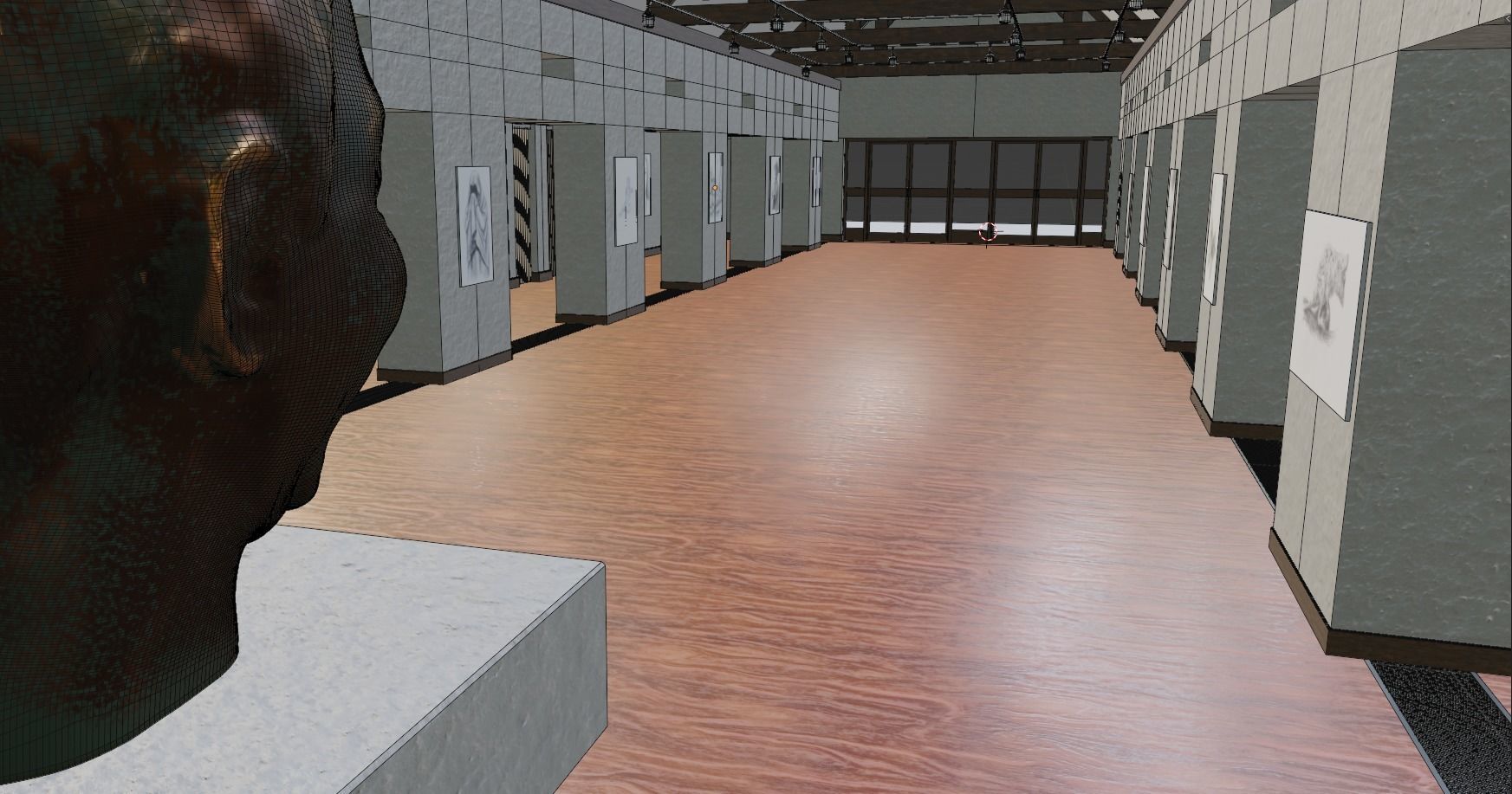 Art Gallery Low-poly 3D model_11