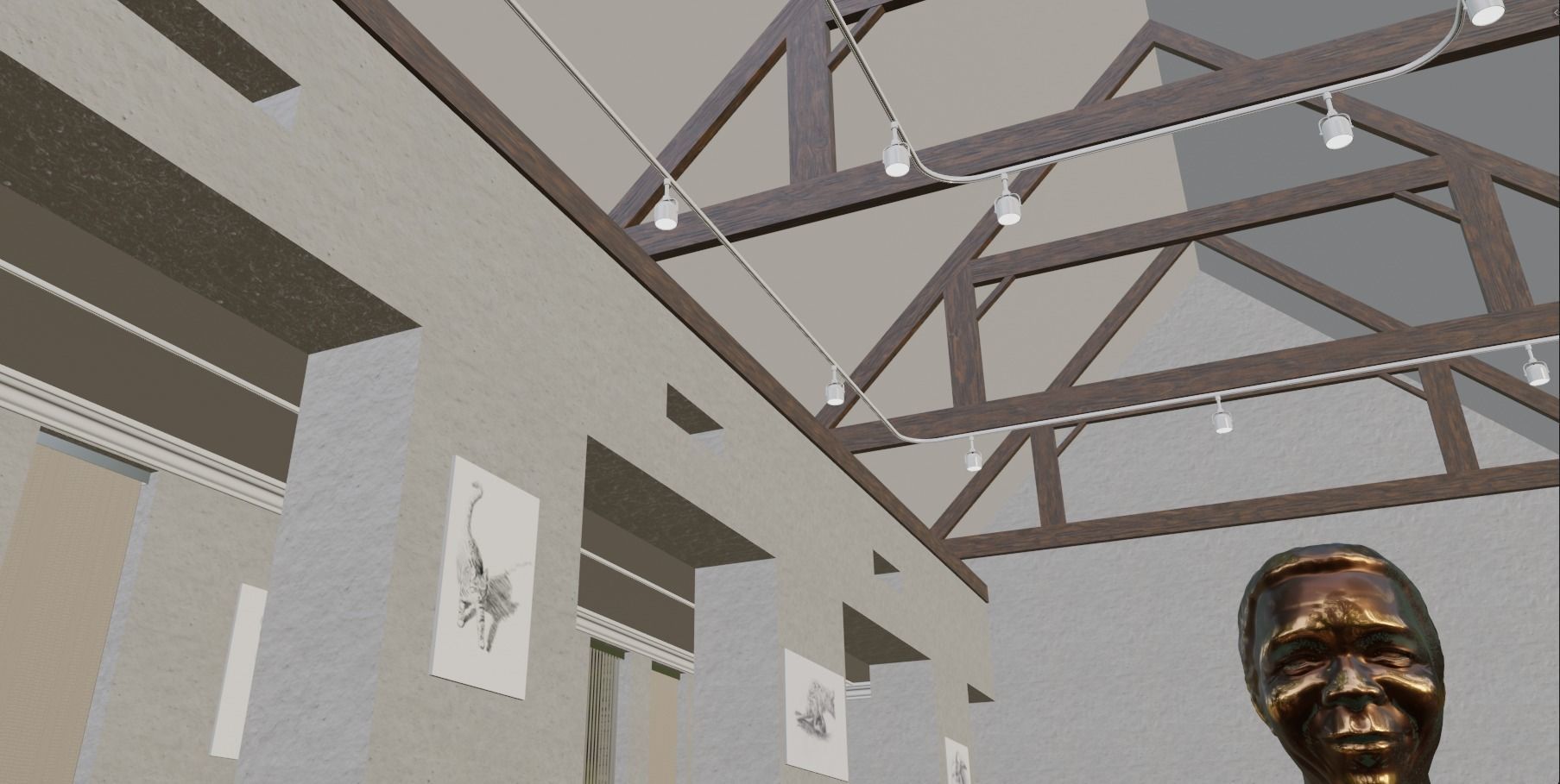 Art Gallery Low-poly 3D model_23