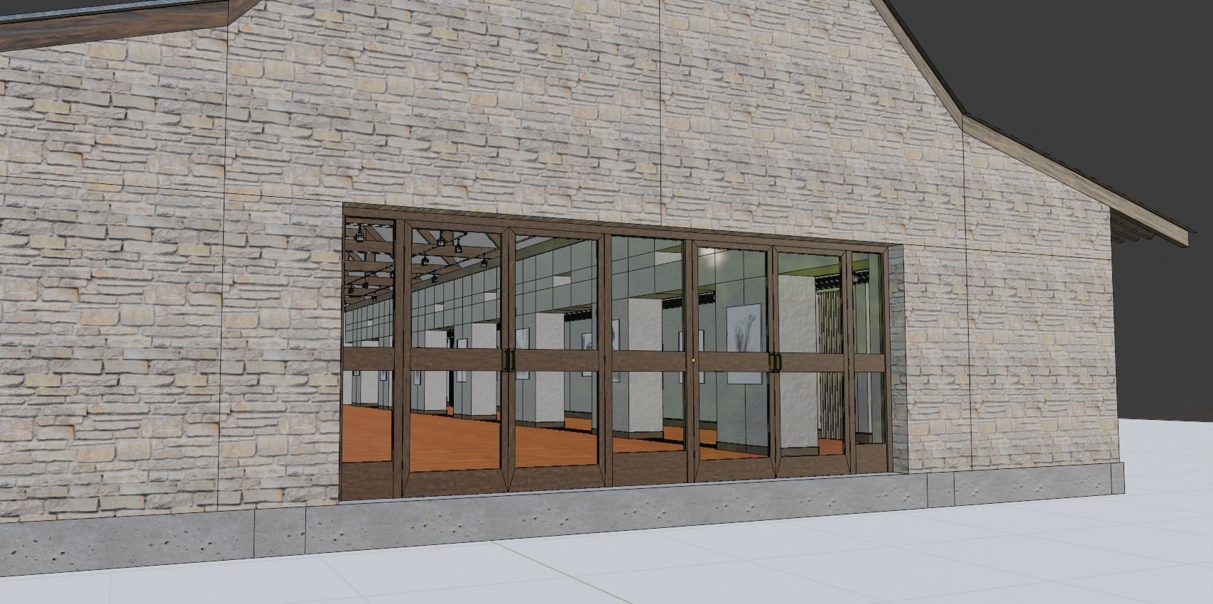 Art Gallery Low-poly 3D model_7