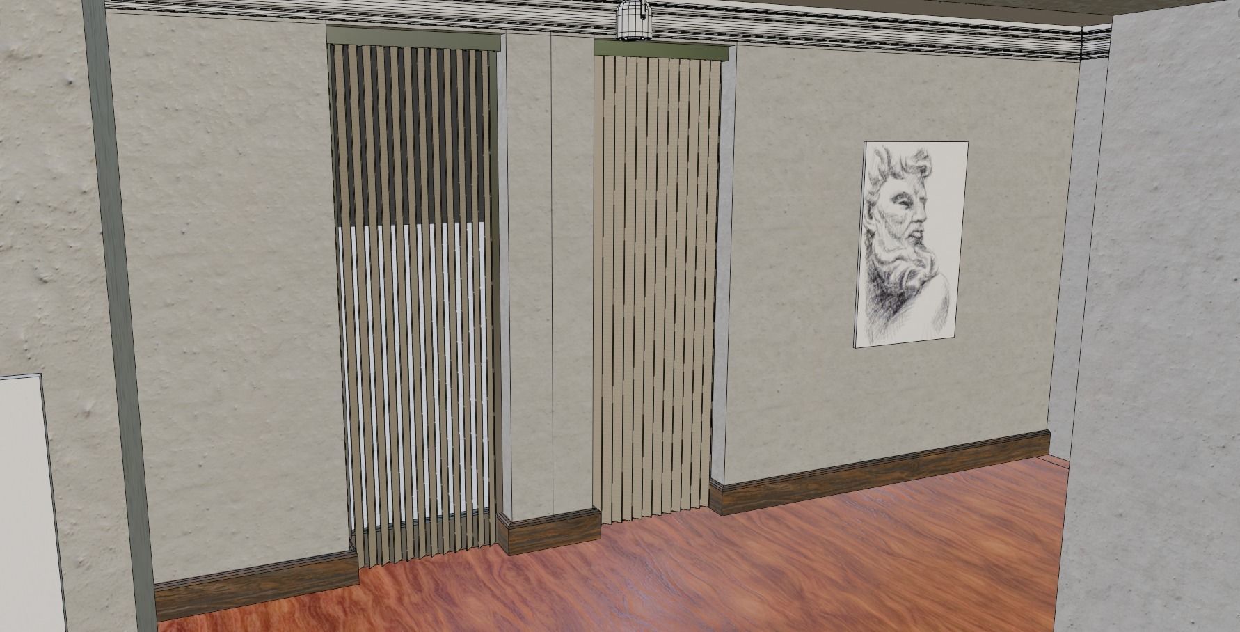Art Gallery Low-poly 3D model_13