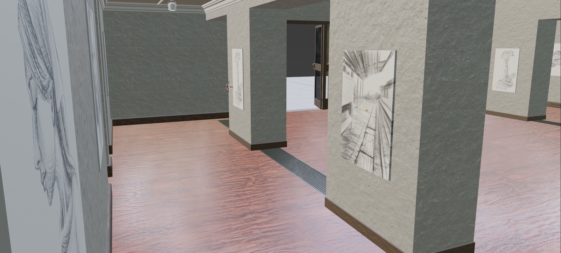 Art Gallery Low-poly 3D model_20