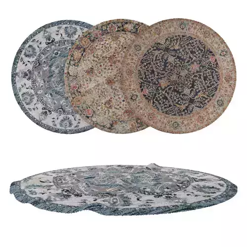 Round Rug Set 191