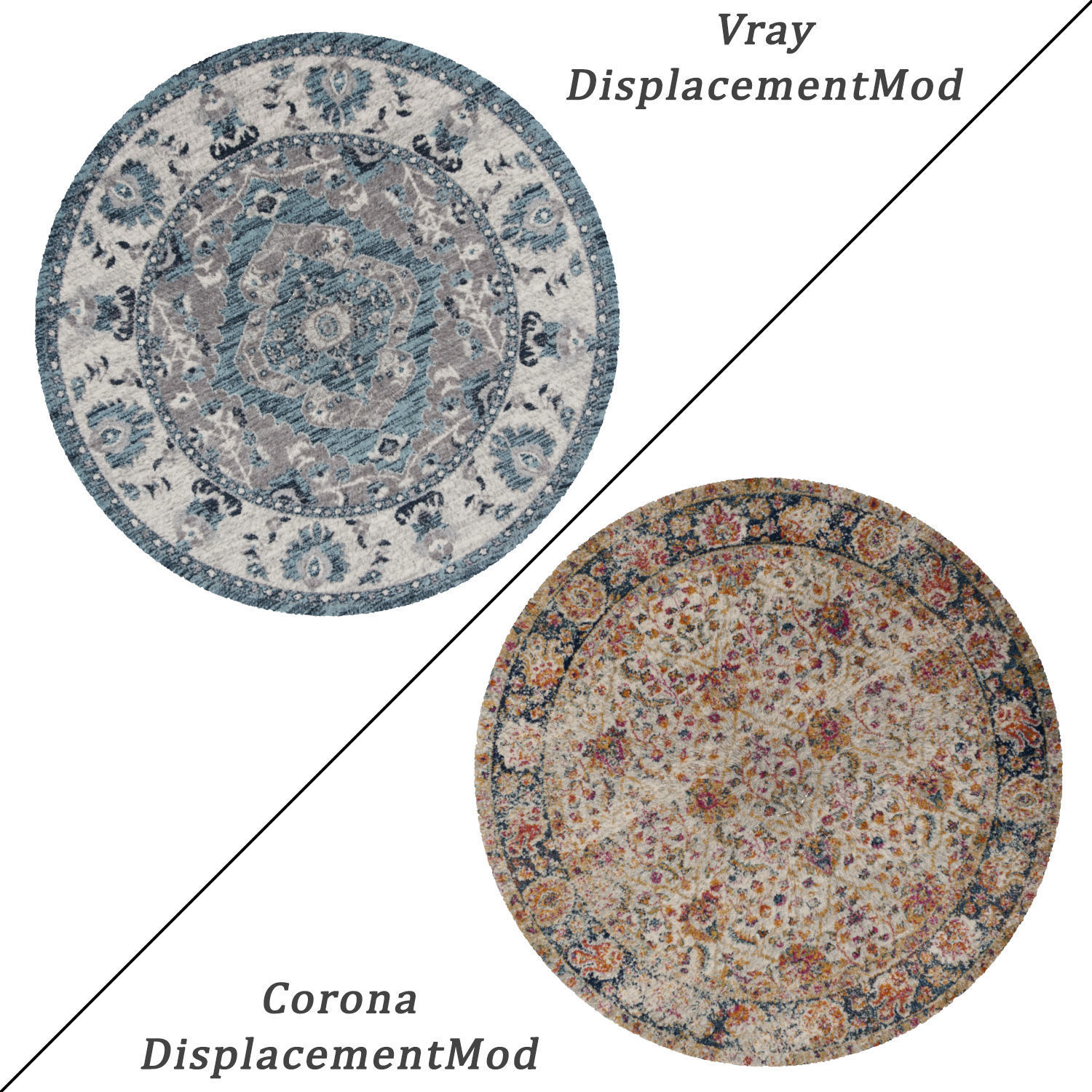Round Rug Set 191 3D model_1