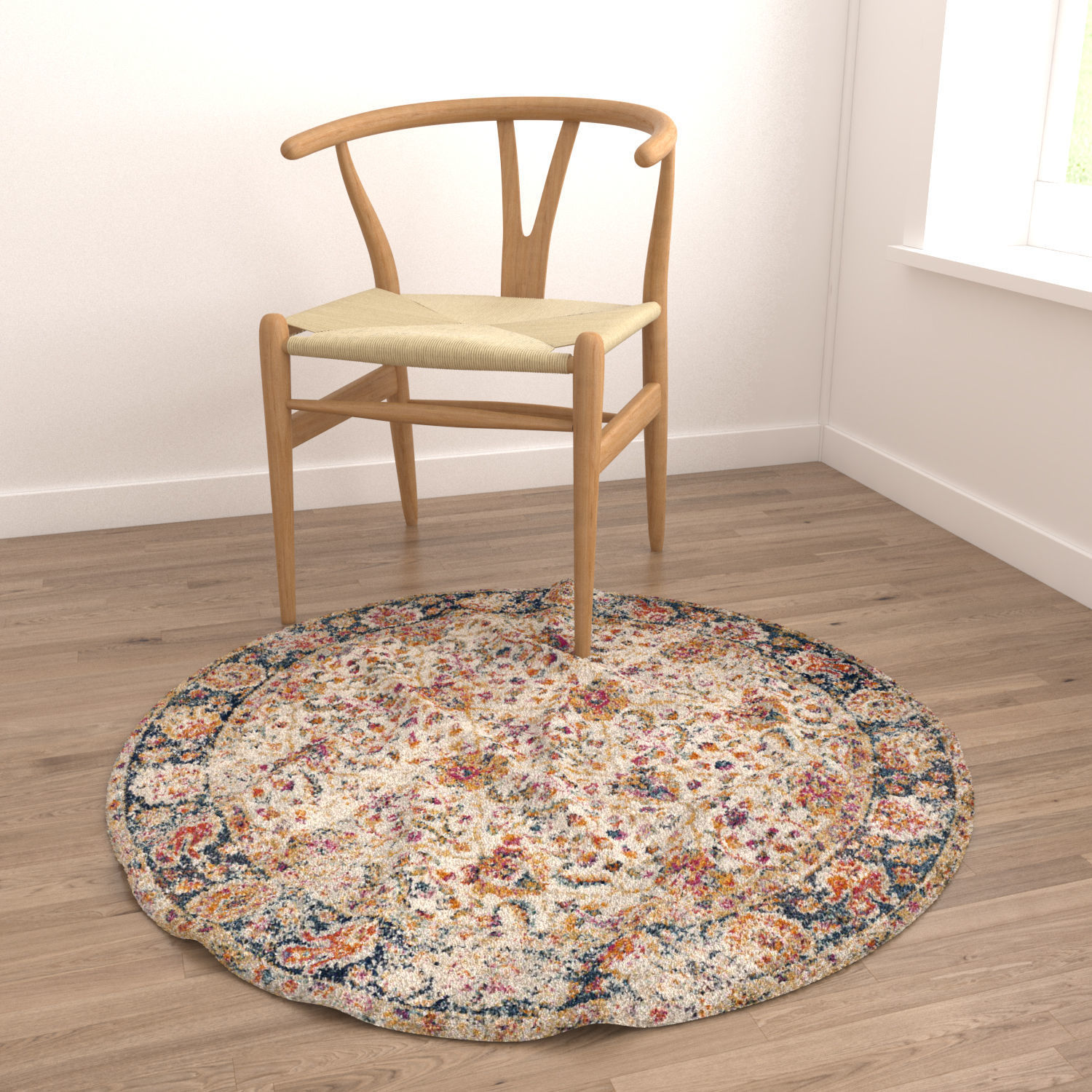 Round Rug Set 191 3D model_3