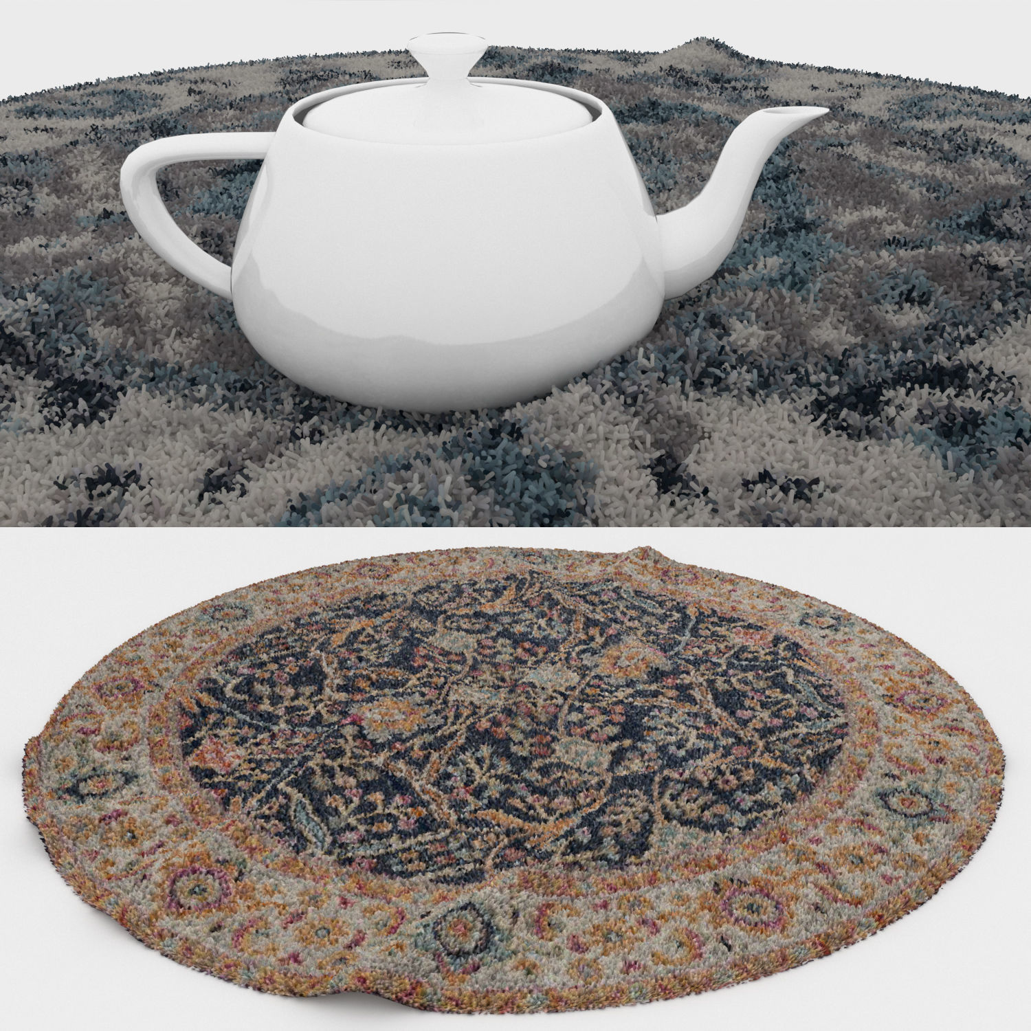 Round Rug Set 191 3D model_2