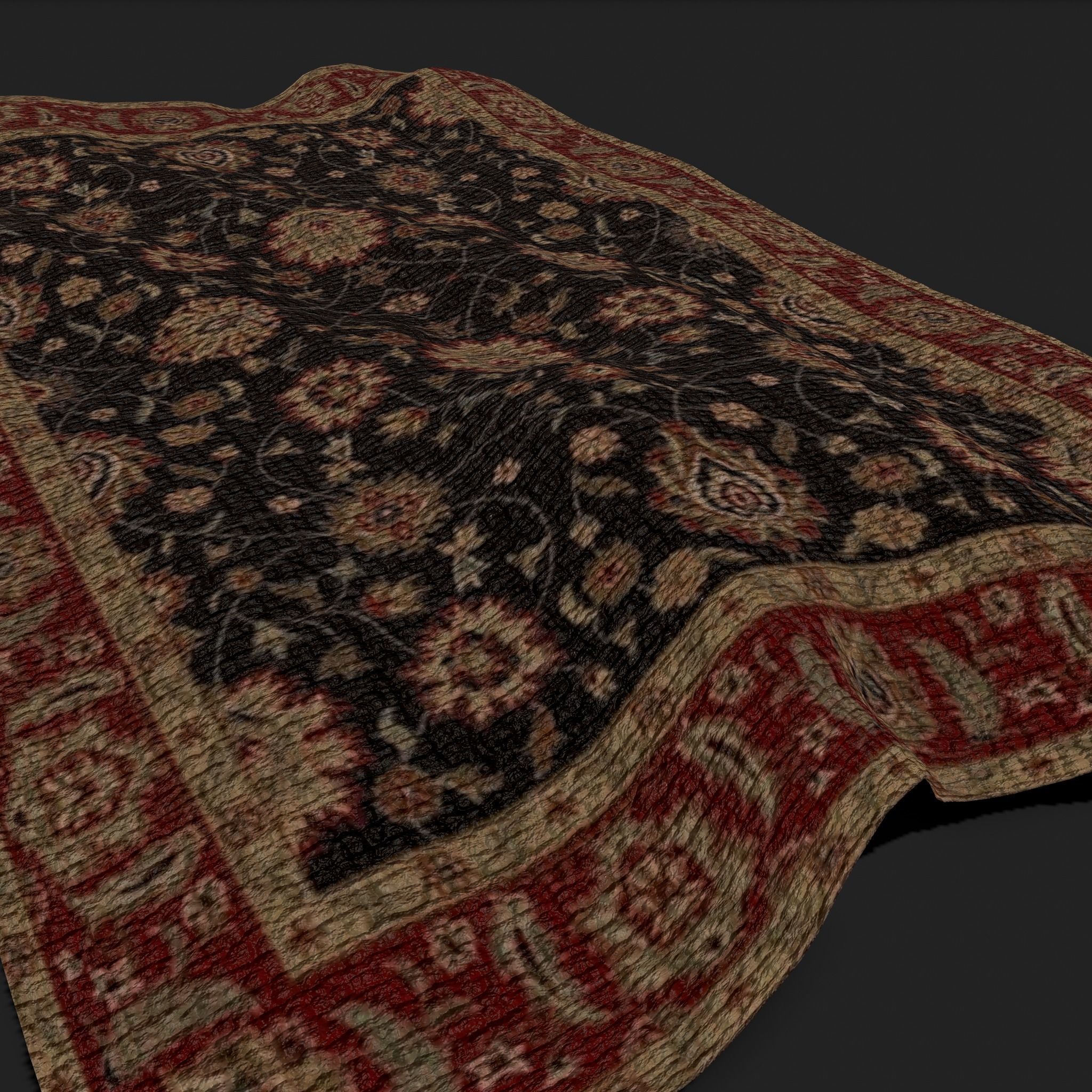 Five Highly Detailed Medieval Style Tapestries 3D Model Collection_67