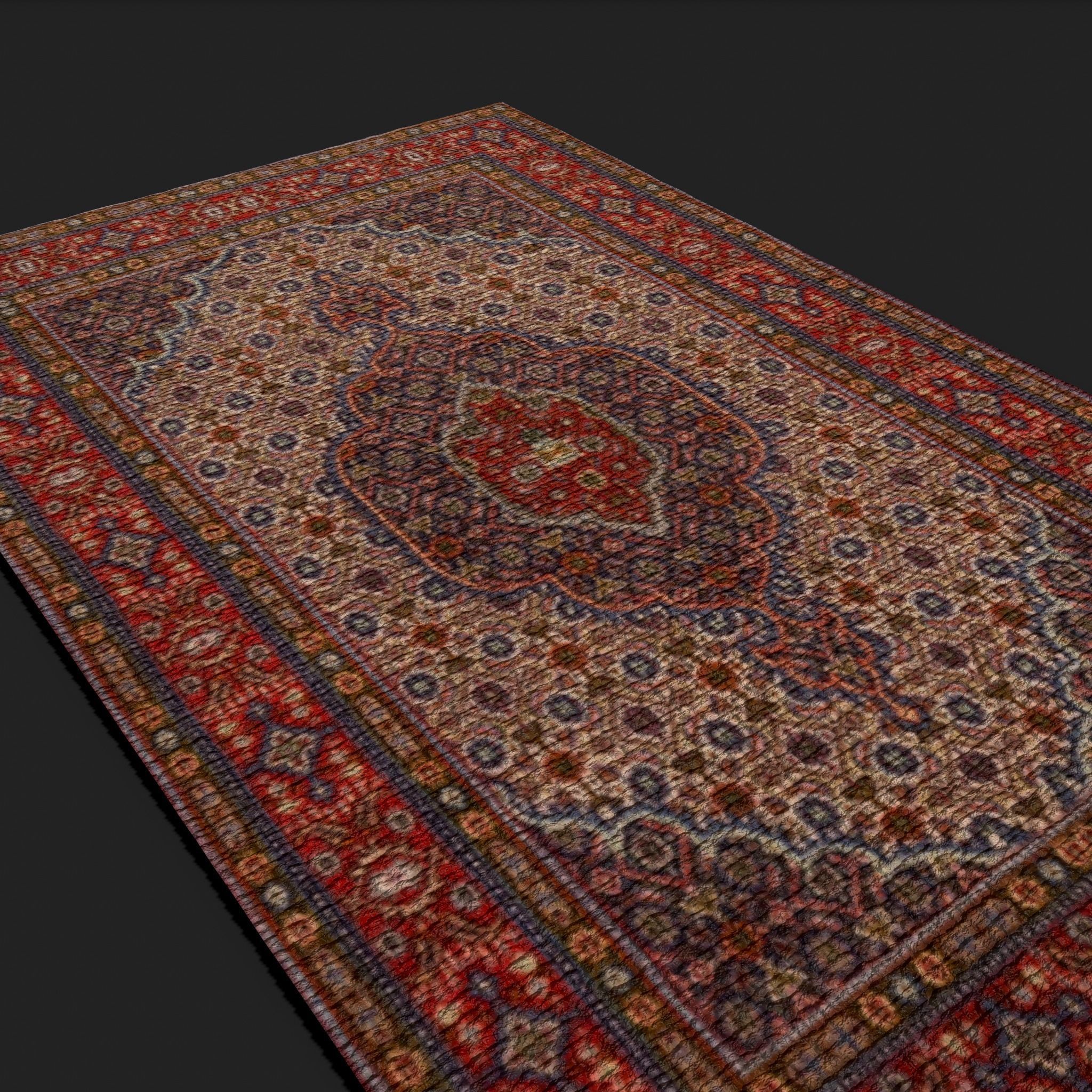 Five Highly Detailed Medieval Style Tapestries 3D Model Collection_56