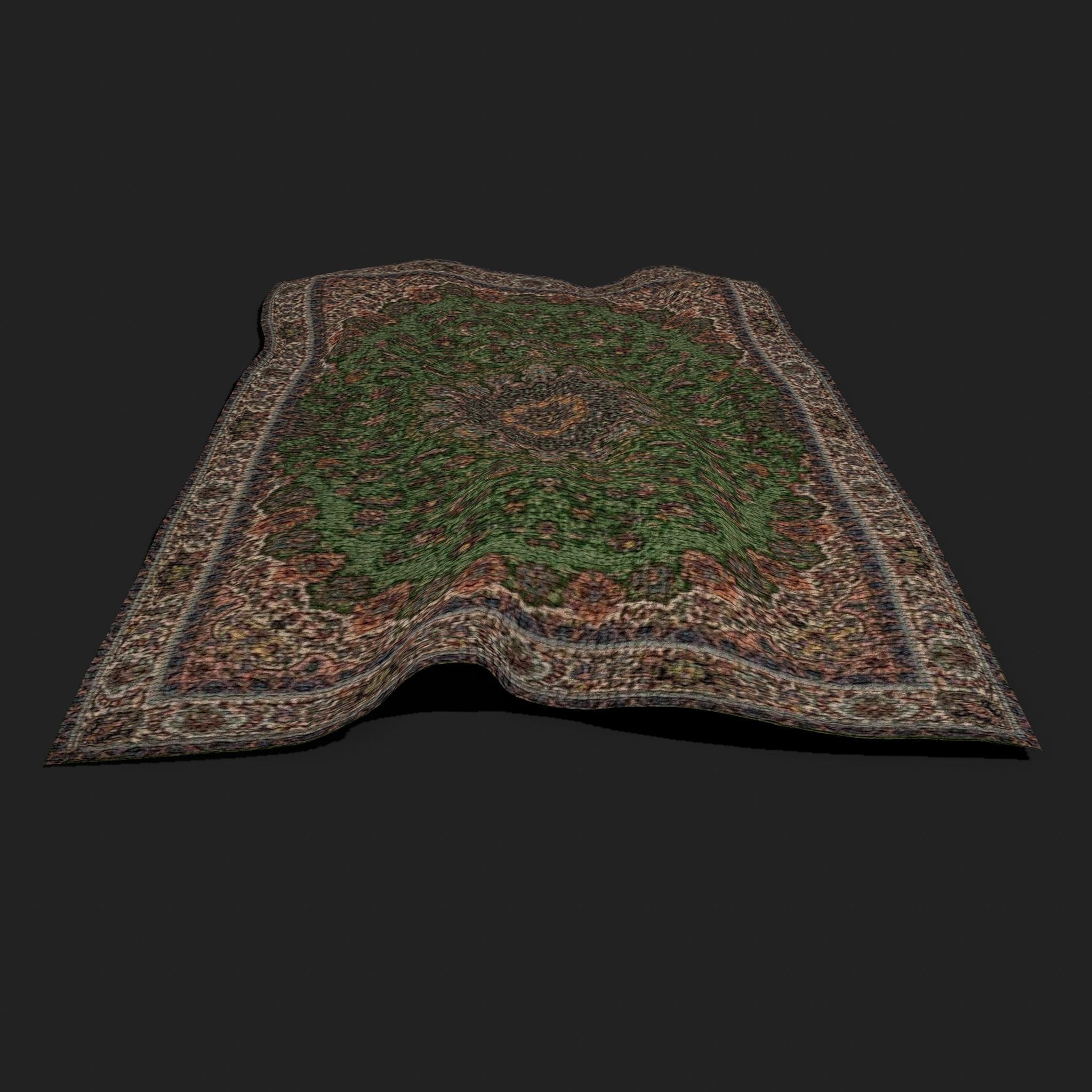 Five Highly Detailed Medieval Style Tapestries 3D Model Collection_46
