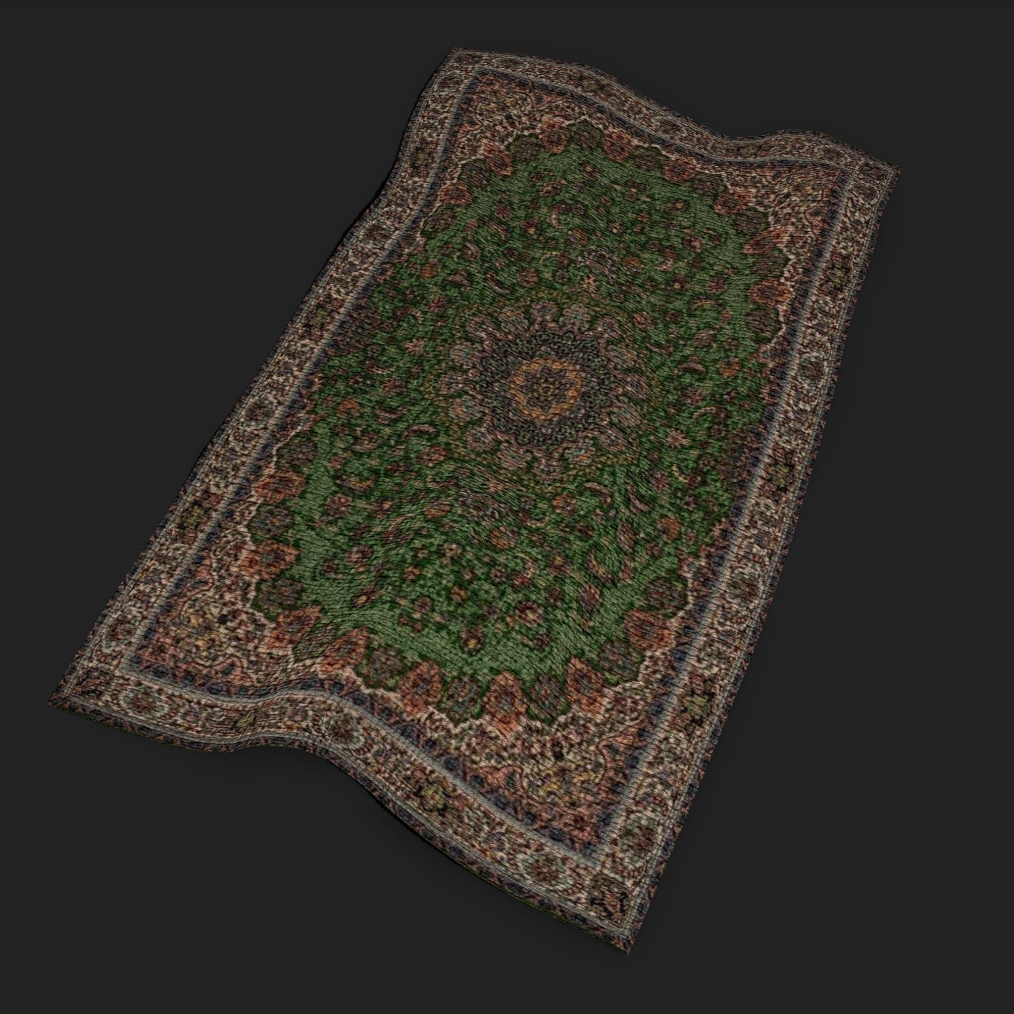 Five Highly Detailed Medieval Style Tapestries 3D Model Collection_47