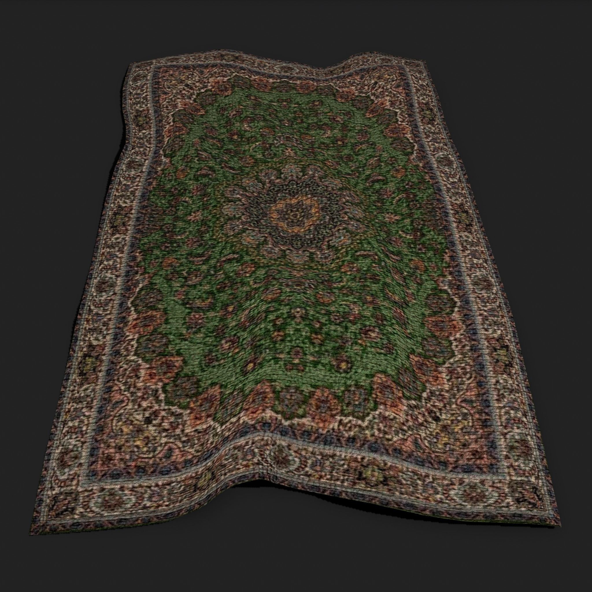 Five Highly Detailed Medieval Style Tapestries 3D Model Collection_48