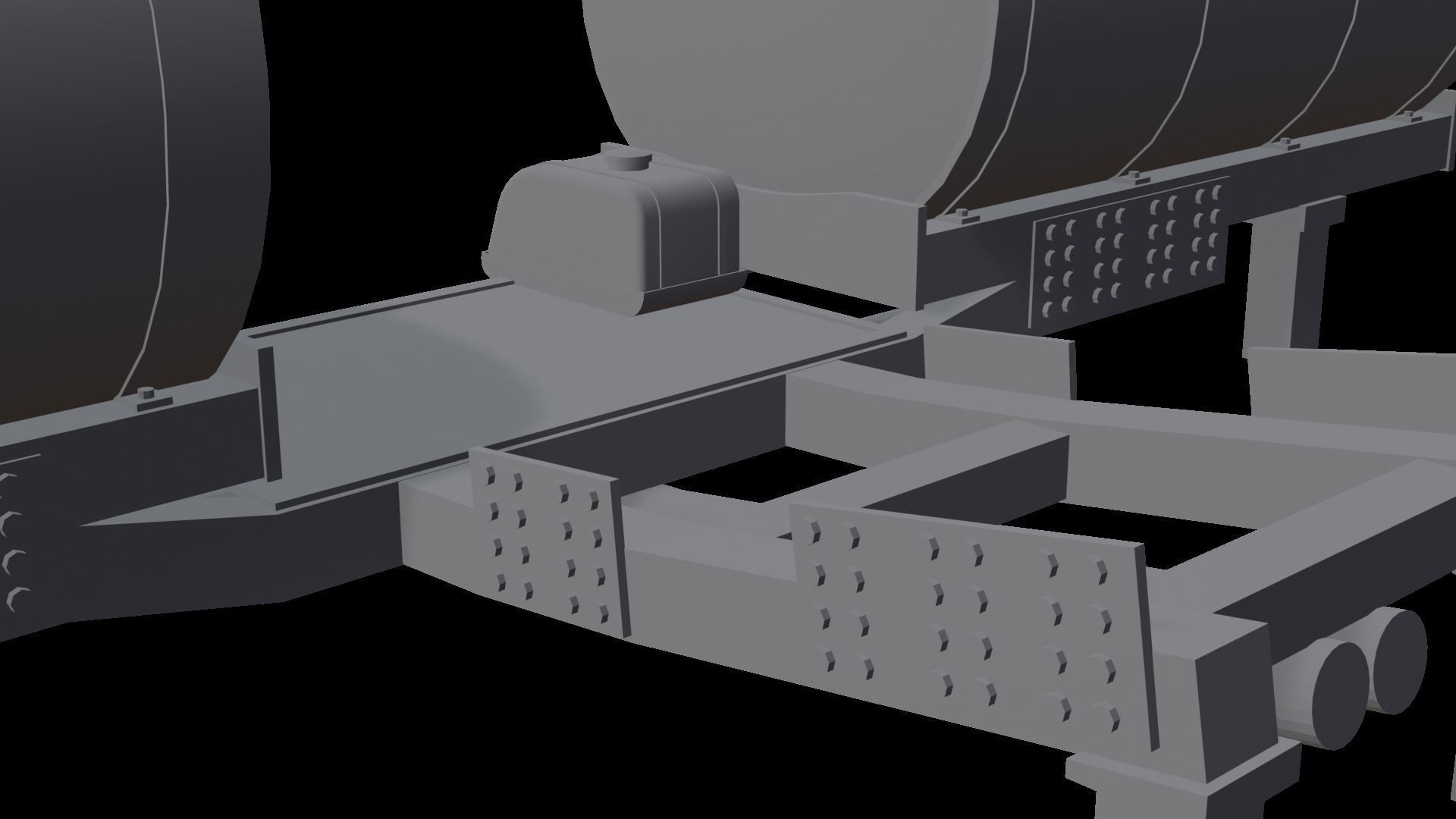 Front Chem Tanks For 9R Tractor Low-poly 3D model_6