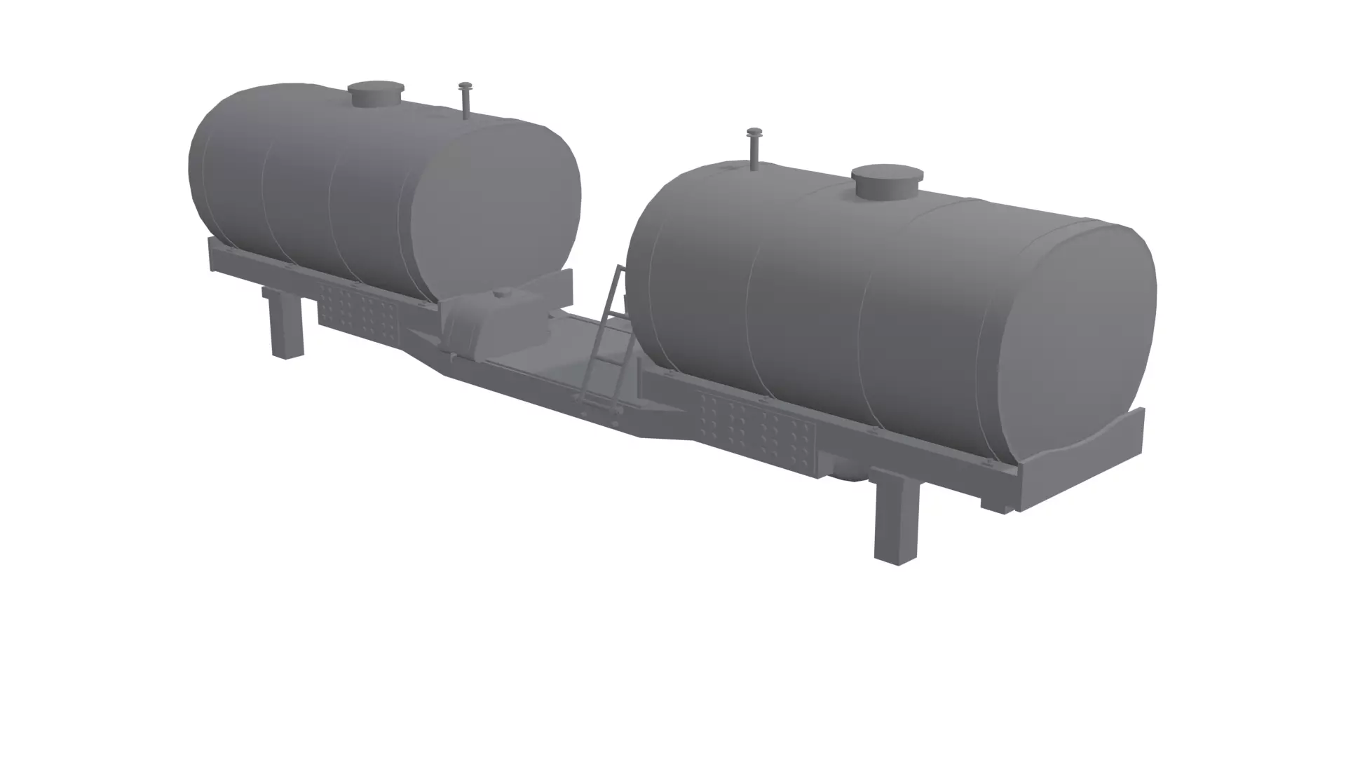 Front Chem Tanks For 9R Tractor Low-poly 3D model_0