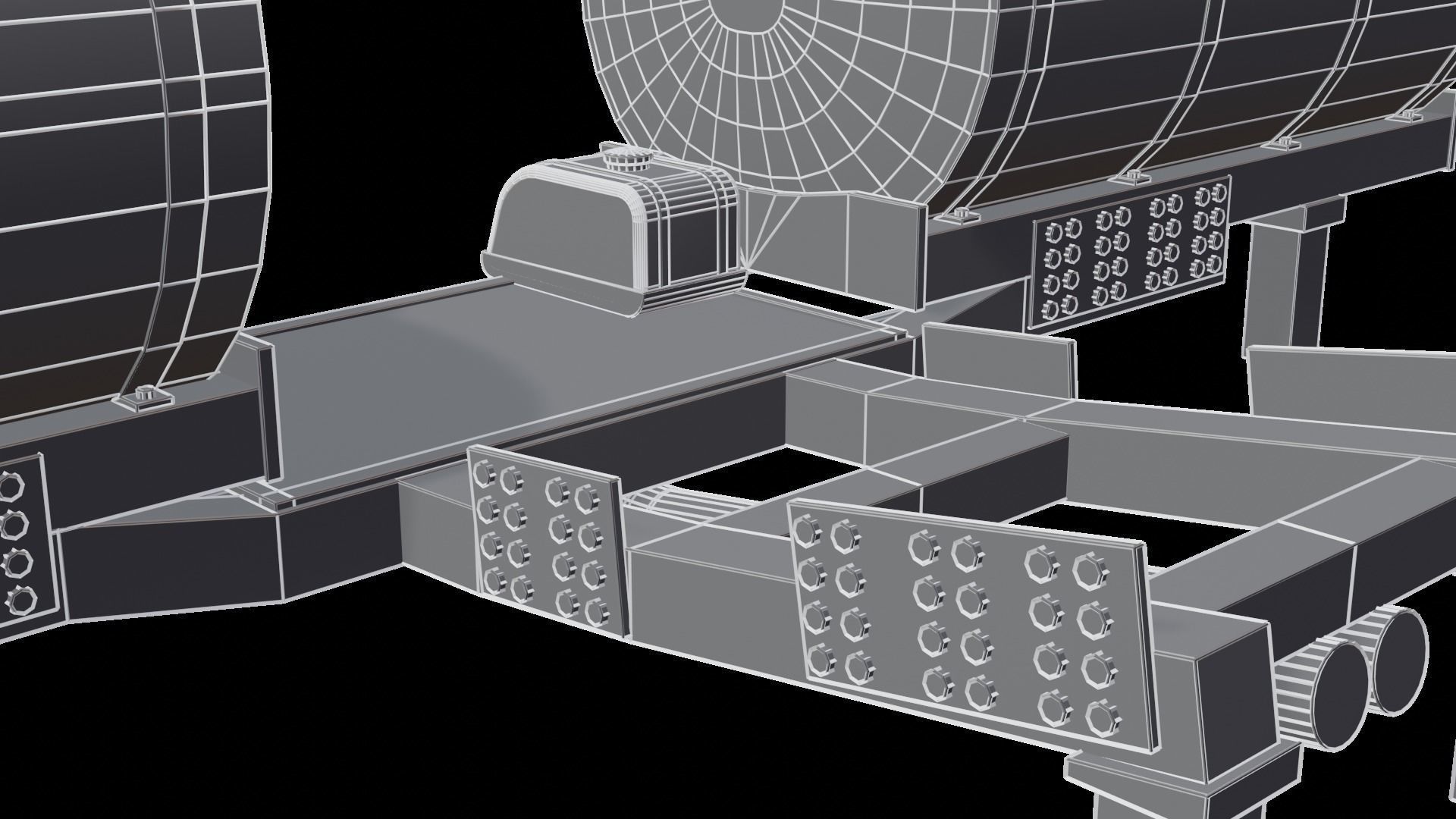 Front Chem Tanks For 9R Tractor Low-poly 3D model_7