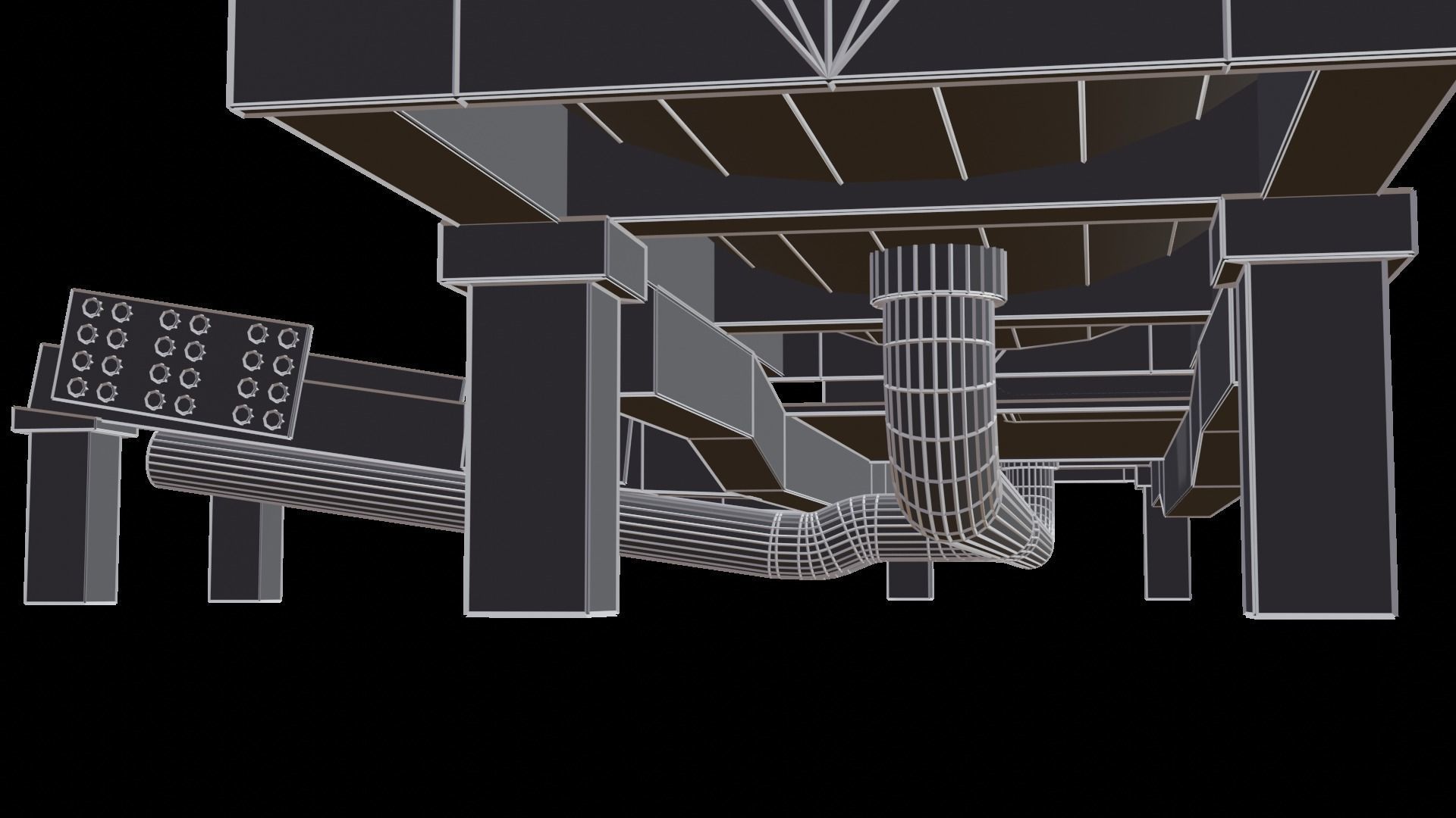 Front Chem Tanks For 9R Tractor Low-poly 3D model_5