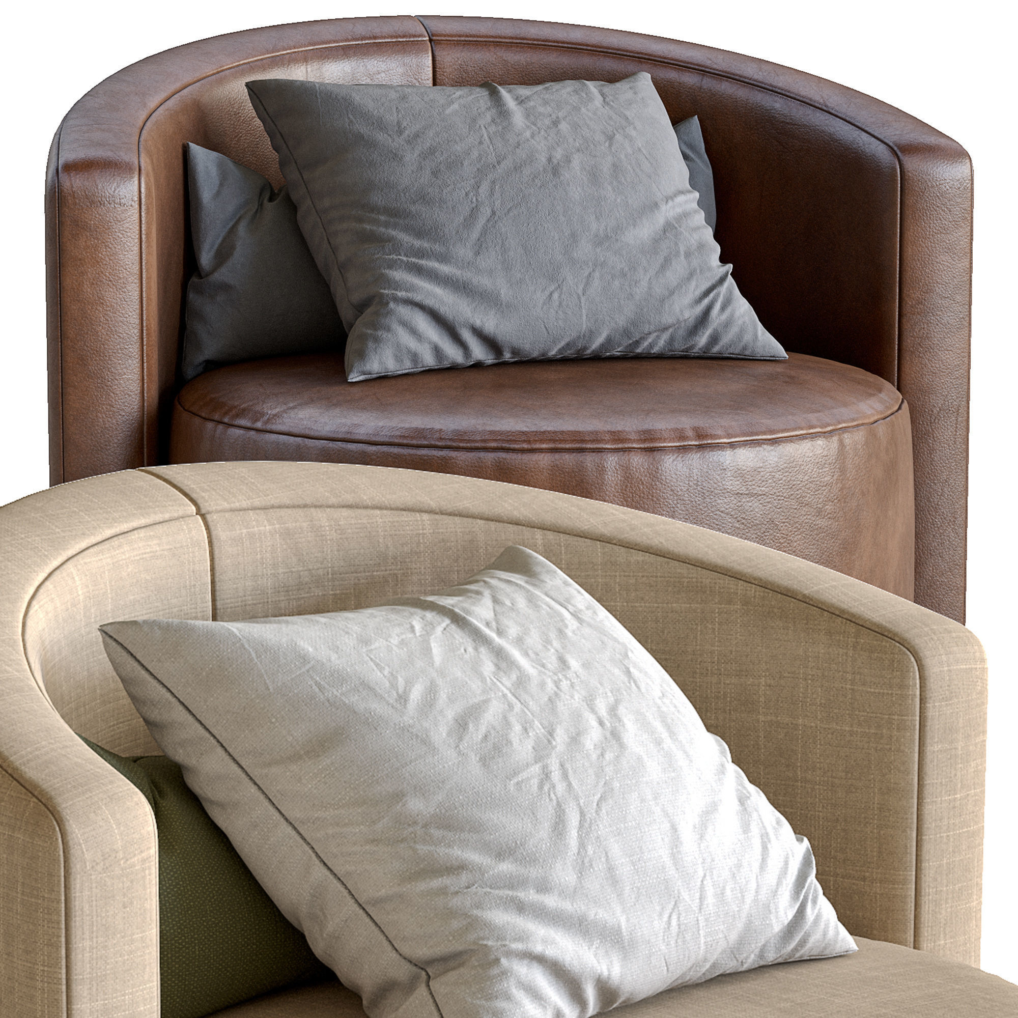 Cosy armchair by Papadatos 3D model_3