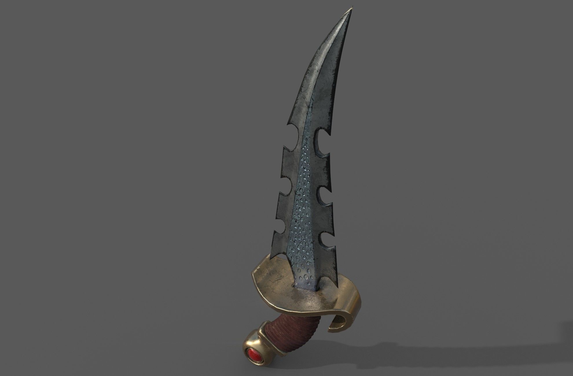 dagger sword Low-poly 3D model_5