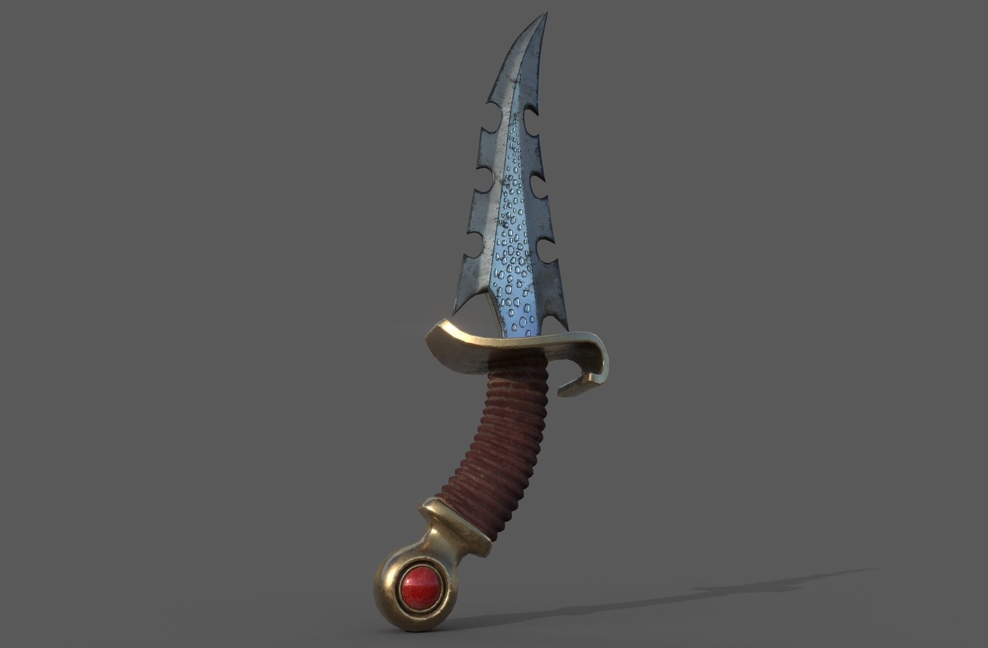 dagger sword Low-poly 3D model_2