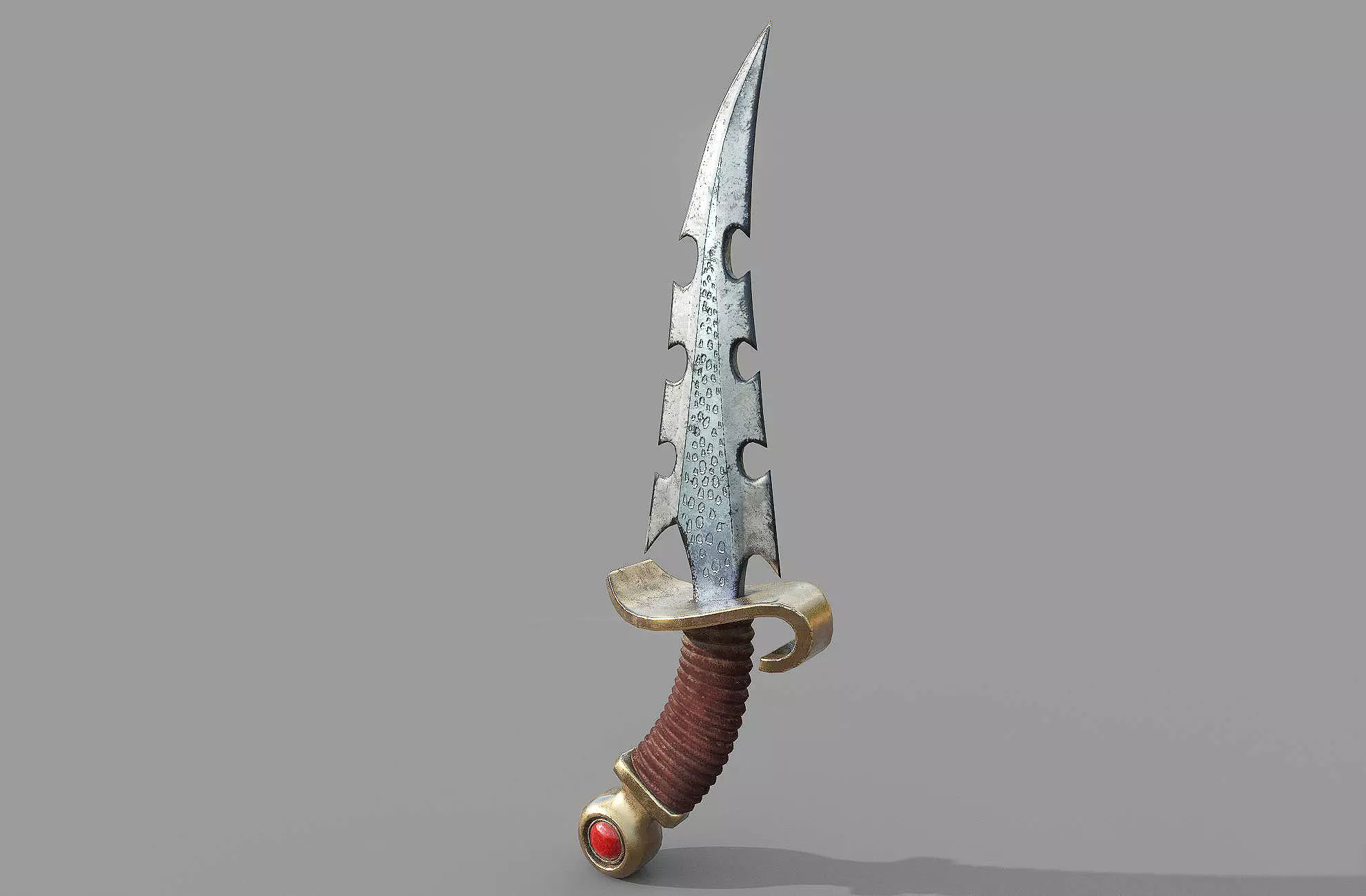 dagger sword Low-poly 3D model_0