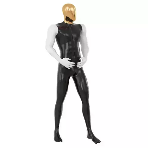 Abstract mannequin with golden head 76