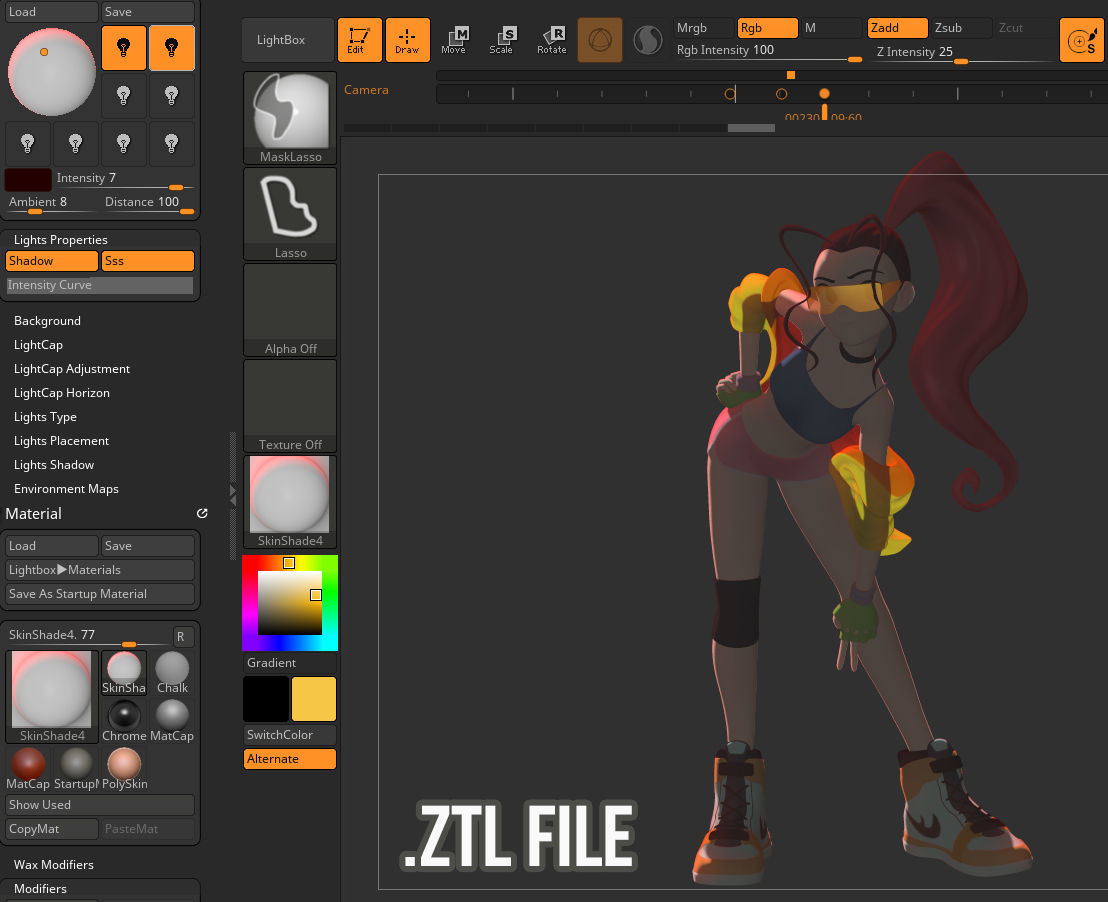 Female sculpt high-poly Download Free 3D model_2