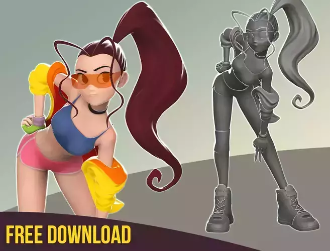 Female sculpt high-poly Download Free 3D model