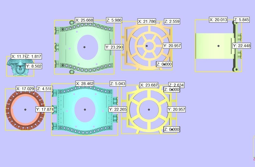 Bracelet Medusa Gorgon Head 3D print model_9