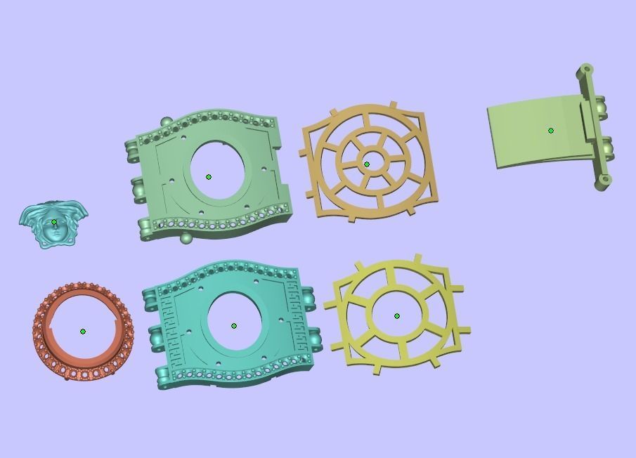 Bracelet Medusa Gorgon Head 3D print model_8