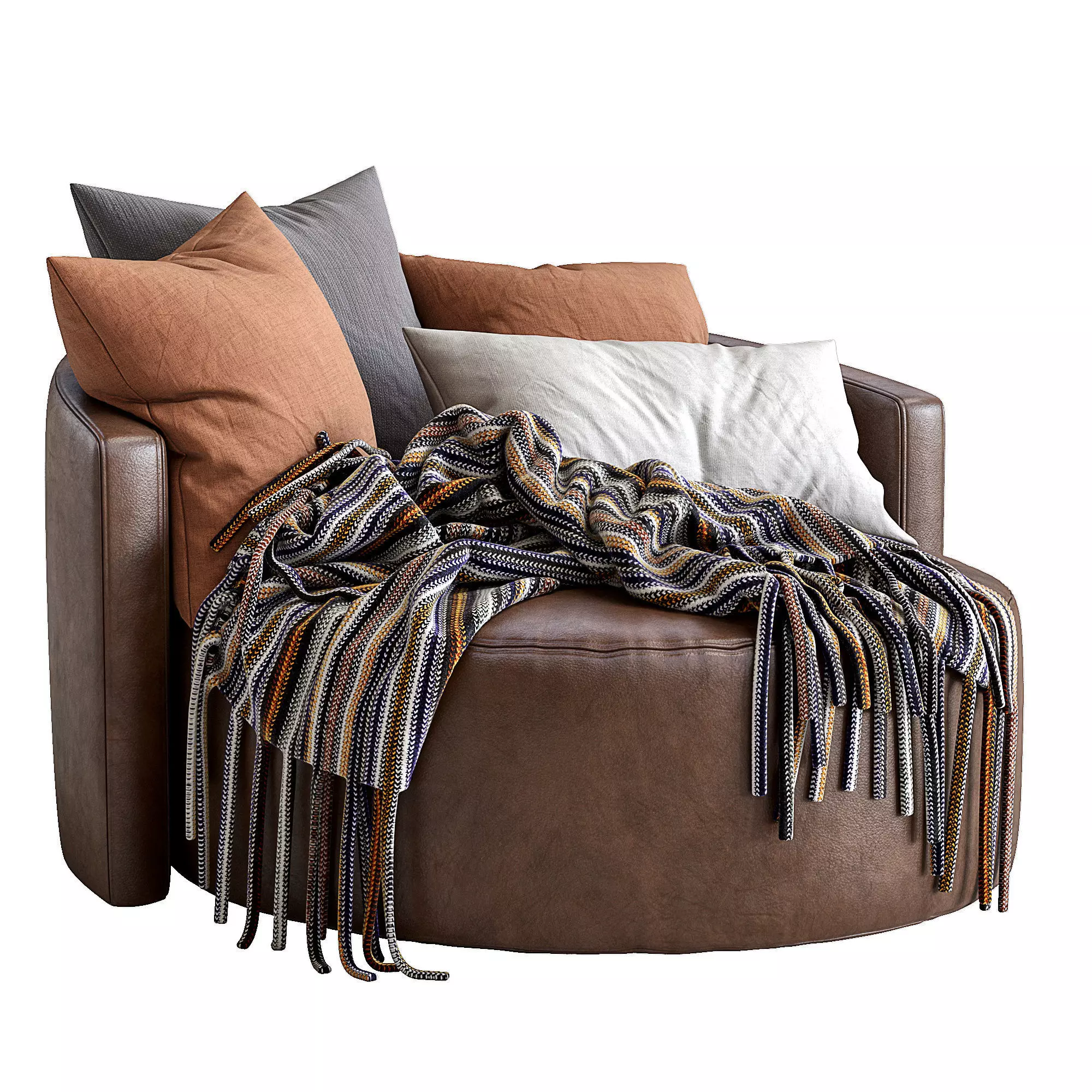 Leather Armchair Cosybed by Papadatos 3D model