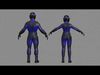Sci-fi Male Female Characters Low-poly 3D model_1