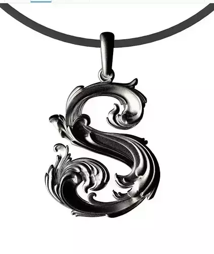 pendant S with letter
