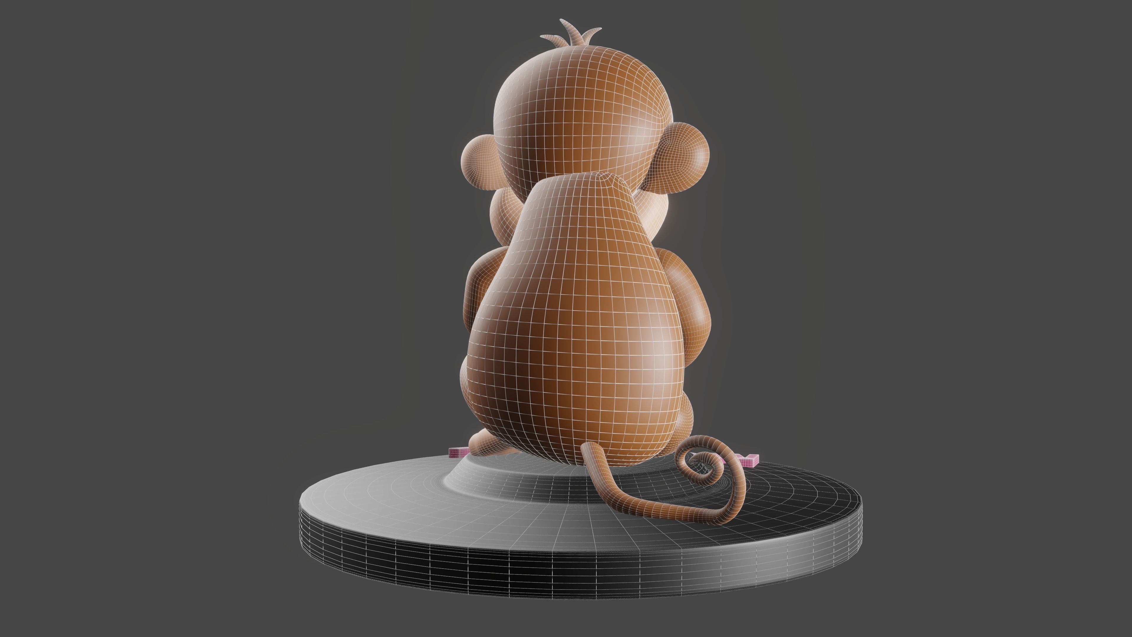 Monkey Statue Model 3D print model_6