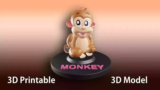 Monkey Statue Model
