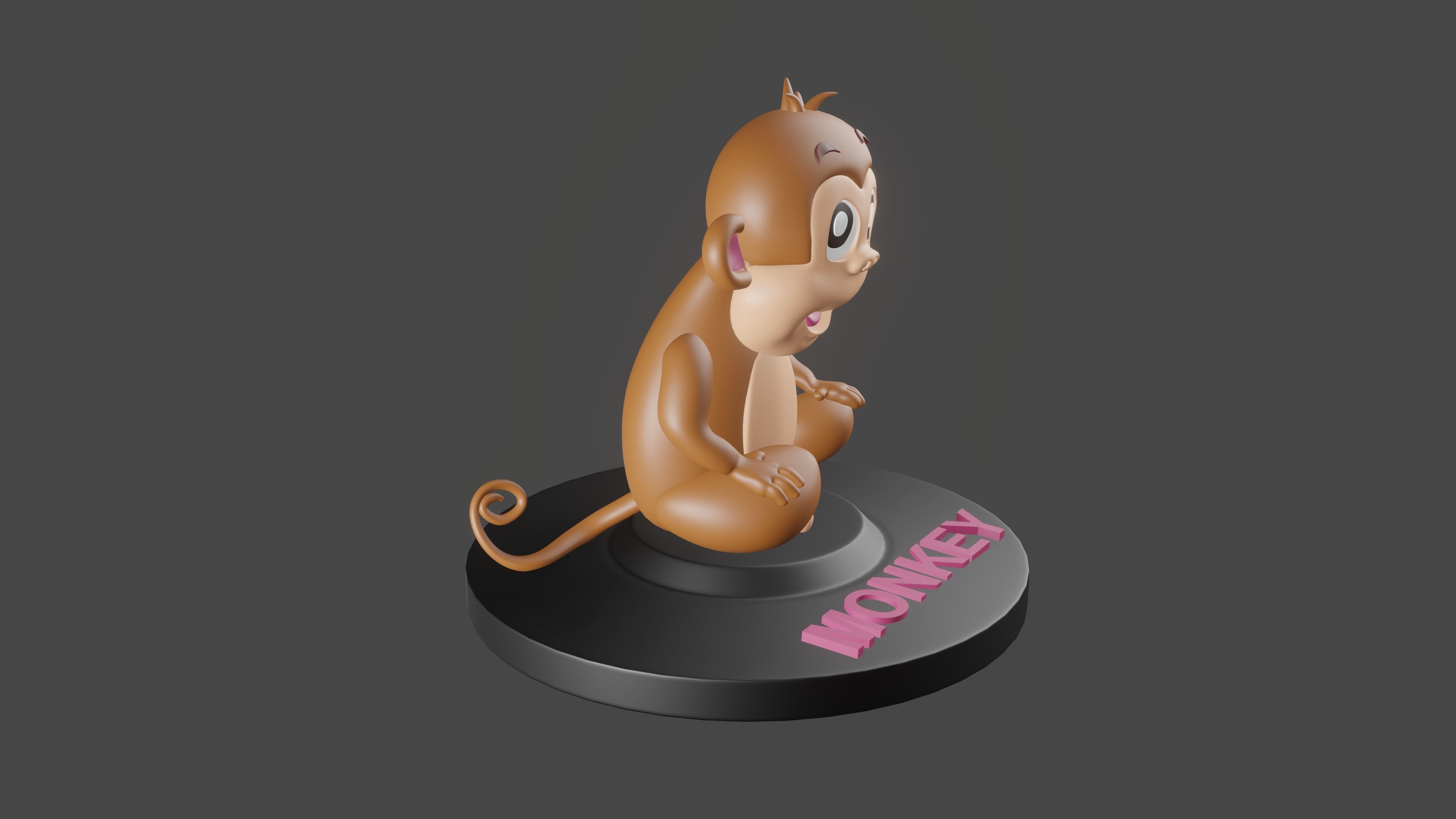 Monkey Statue Model 3D print model_2