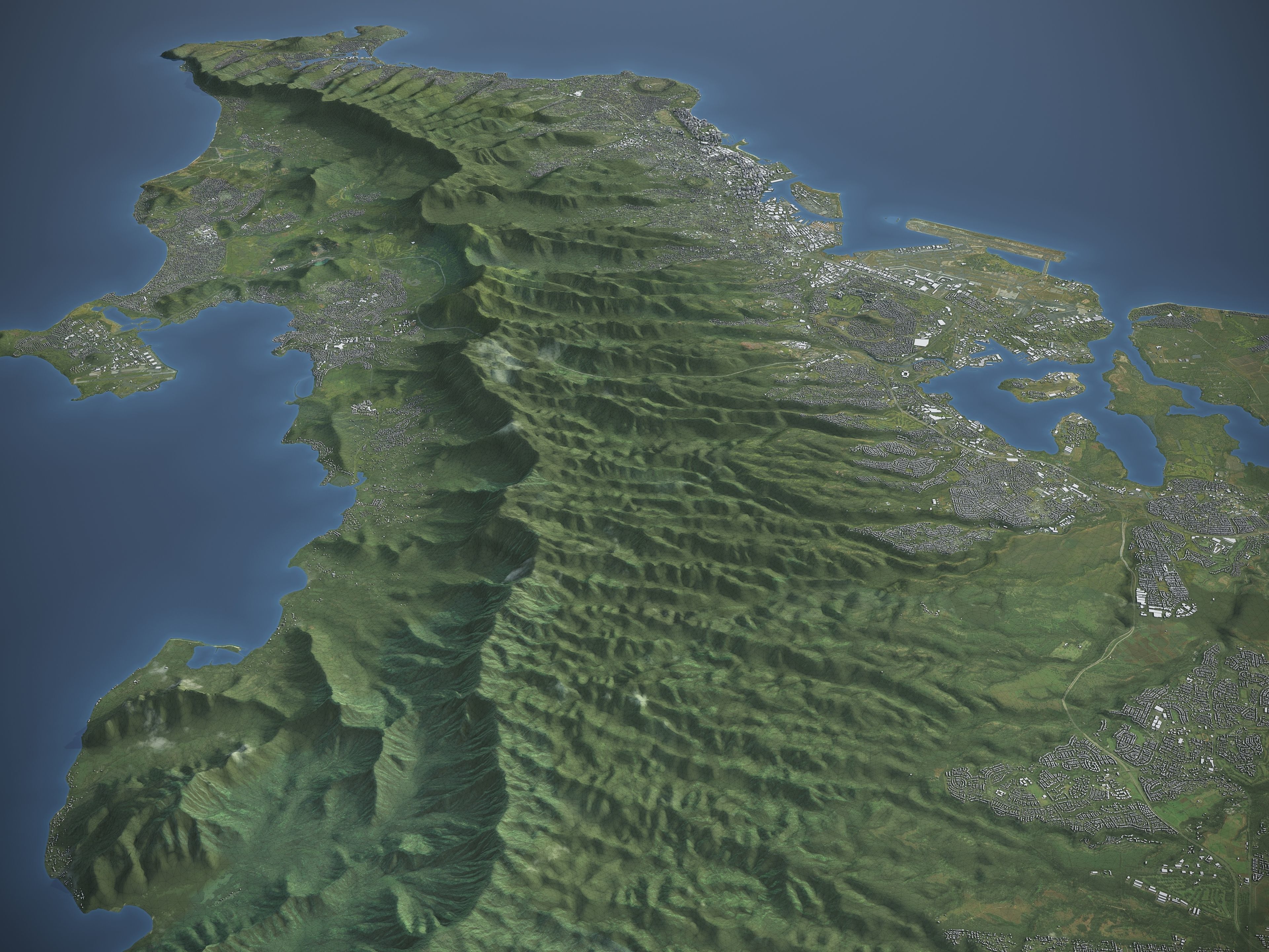 Oahu Island Low-poly 3D model_14